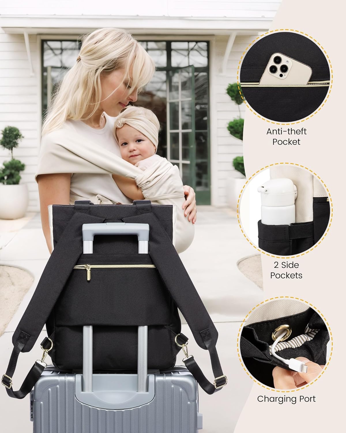 2Pcs Diaper Backpack - Urban 3