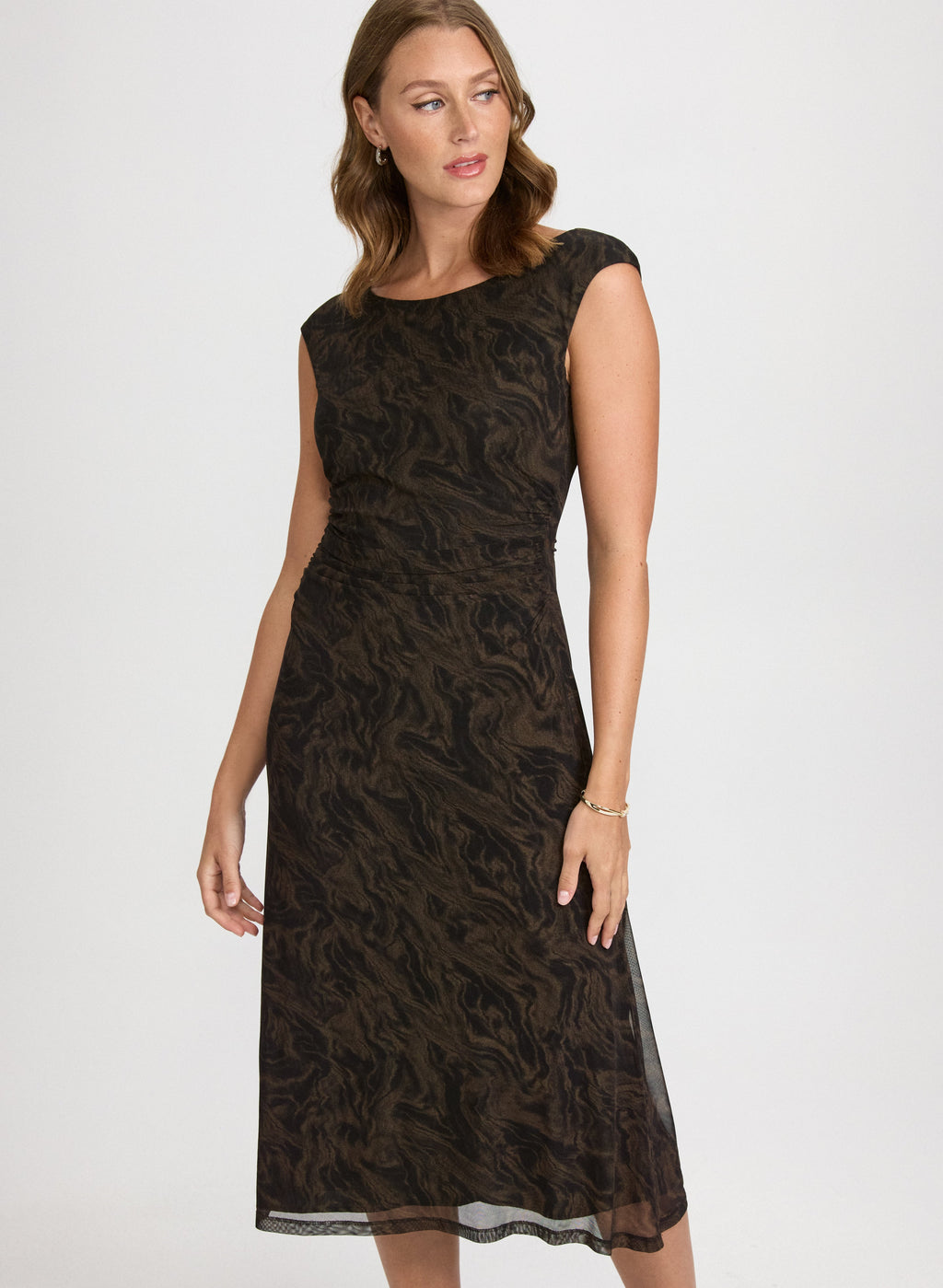 Boat Neck Midi Dress