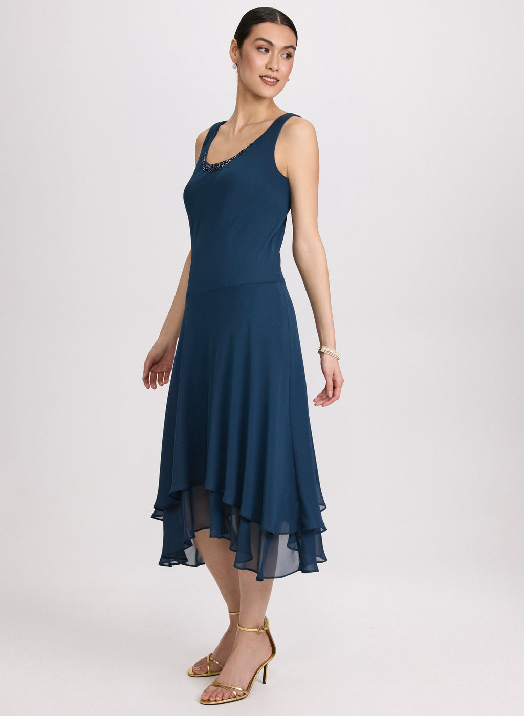 Chiffon Sequin Dress & Jacket Set