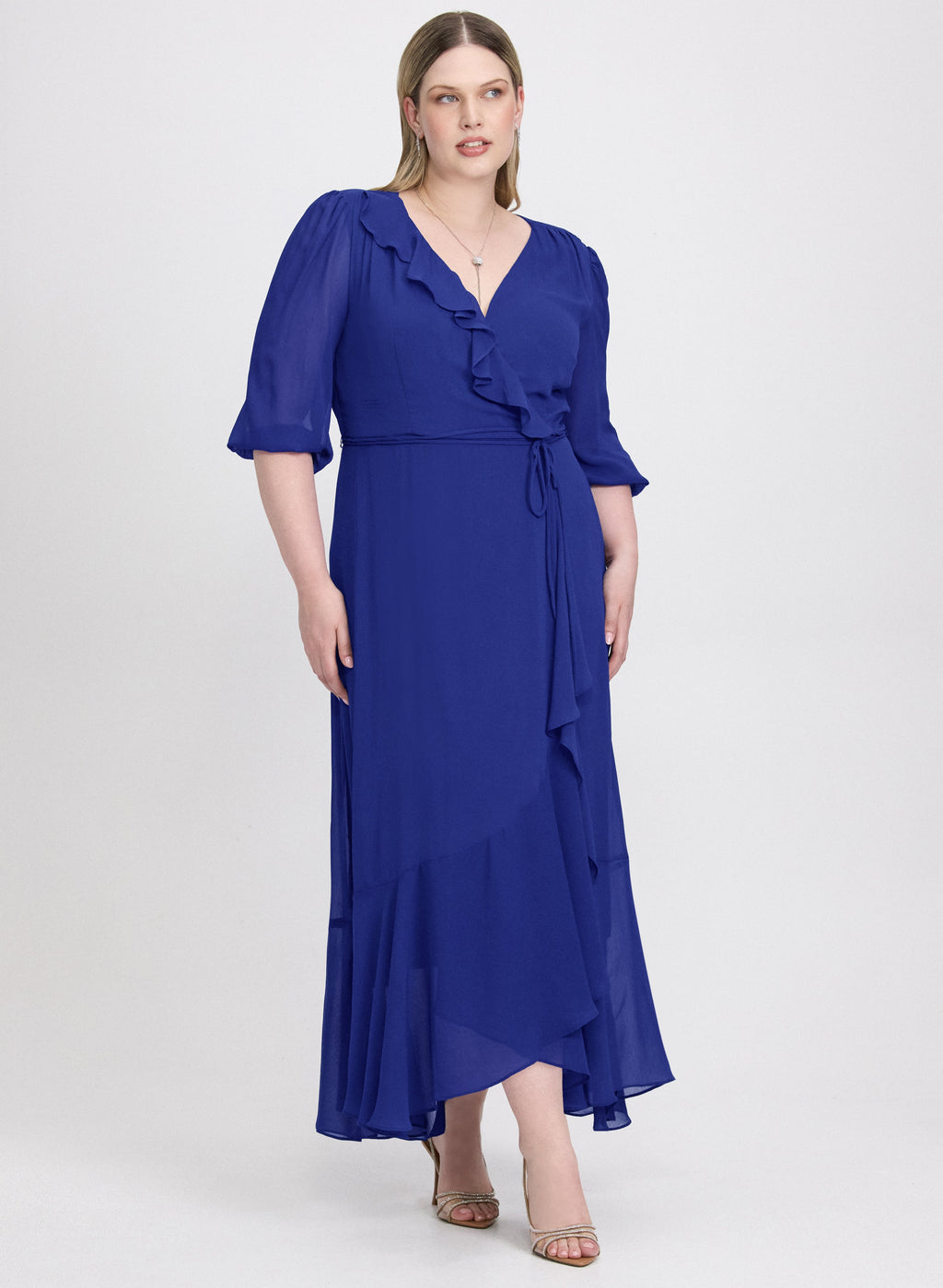 Crossover Chiffon Dress