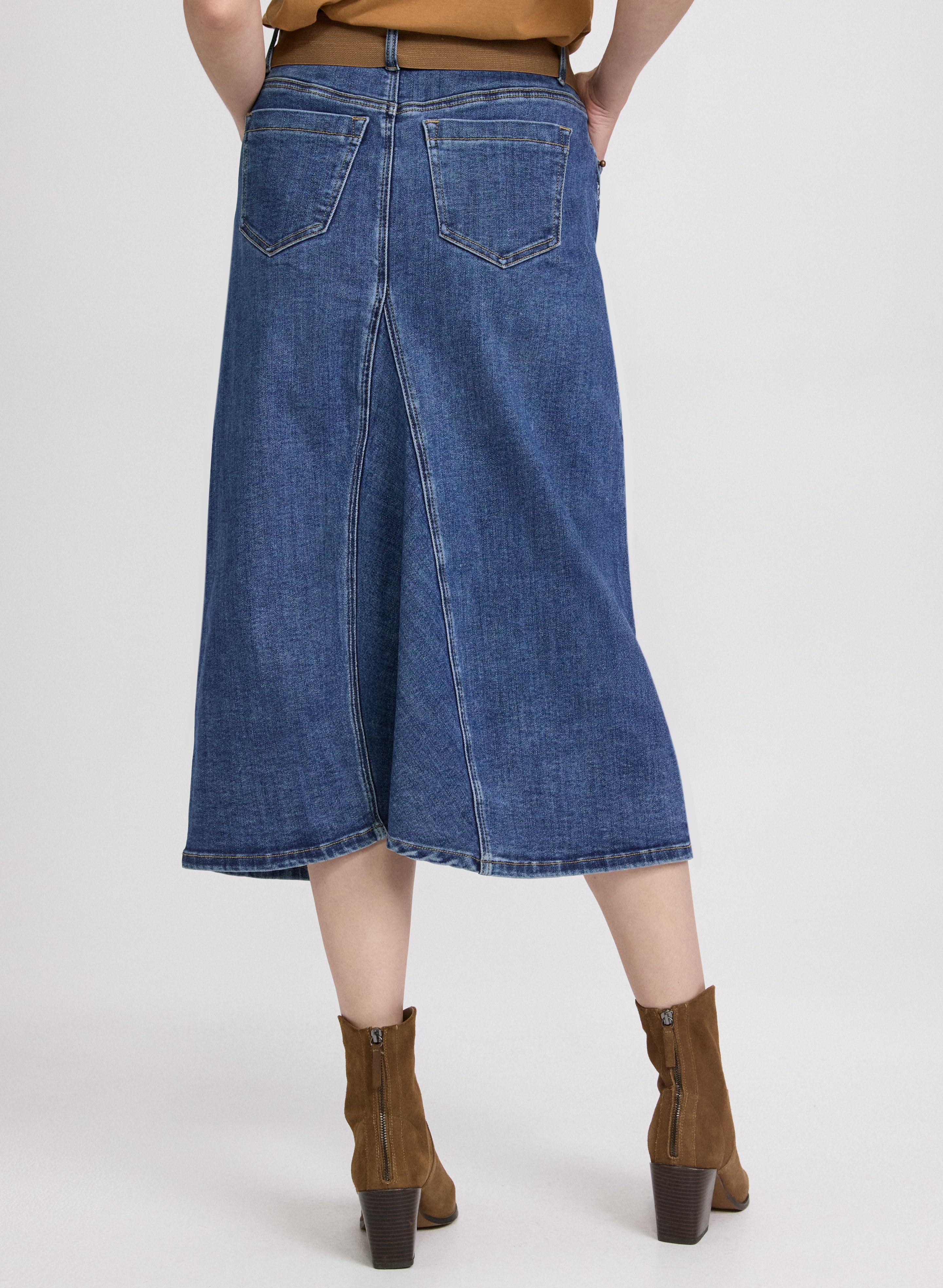 Denim Midi Skirt