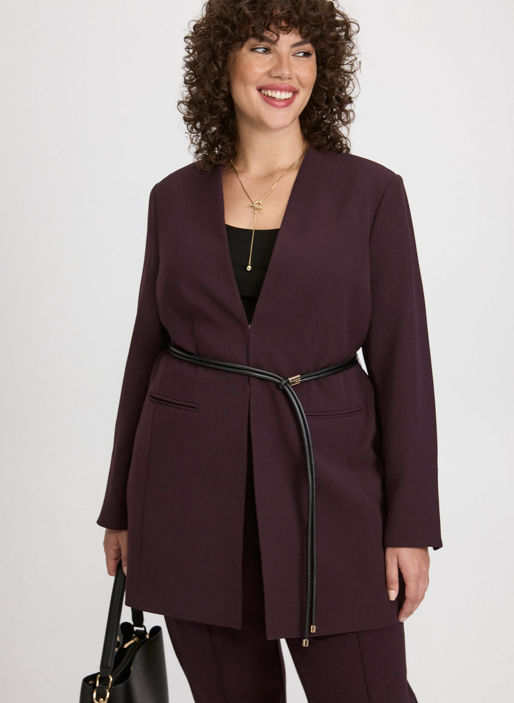 Belted Longline Blazer