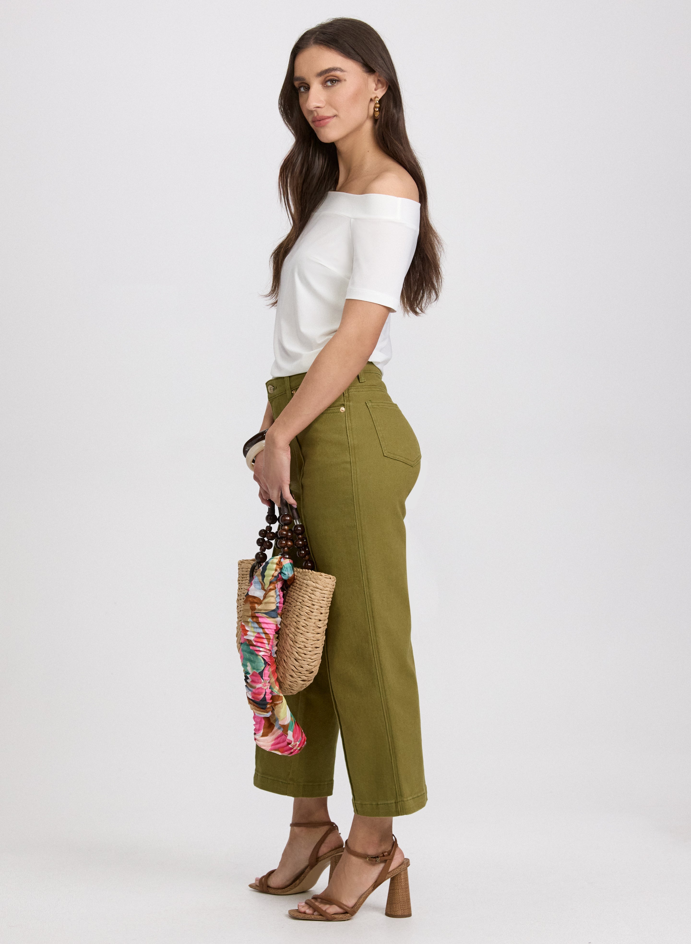 Cropped Flare-Leg Jeans