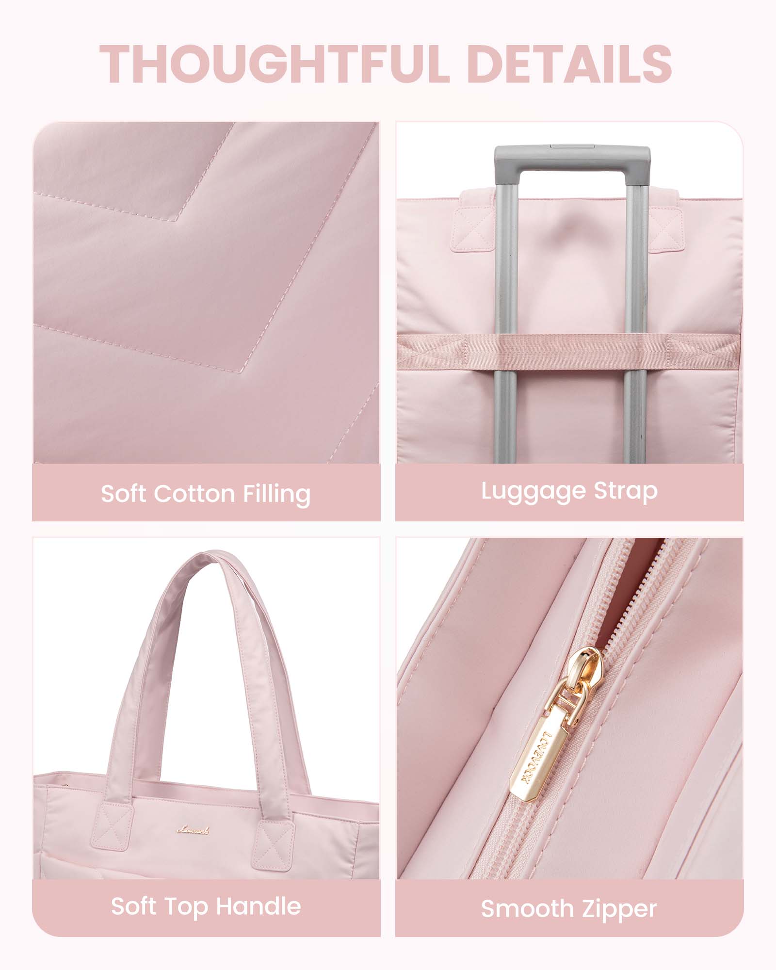 2Pcs Lightweight Puffy Tote Bag