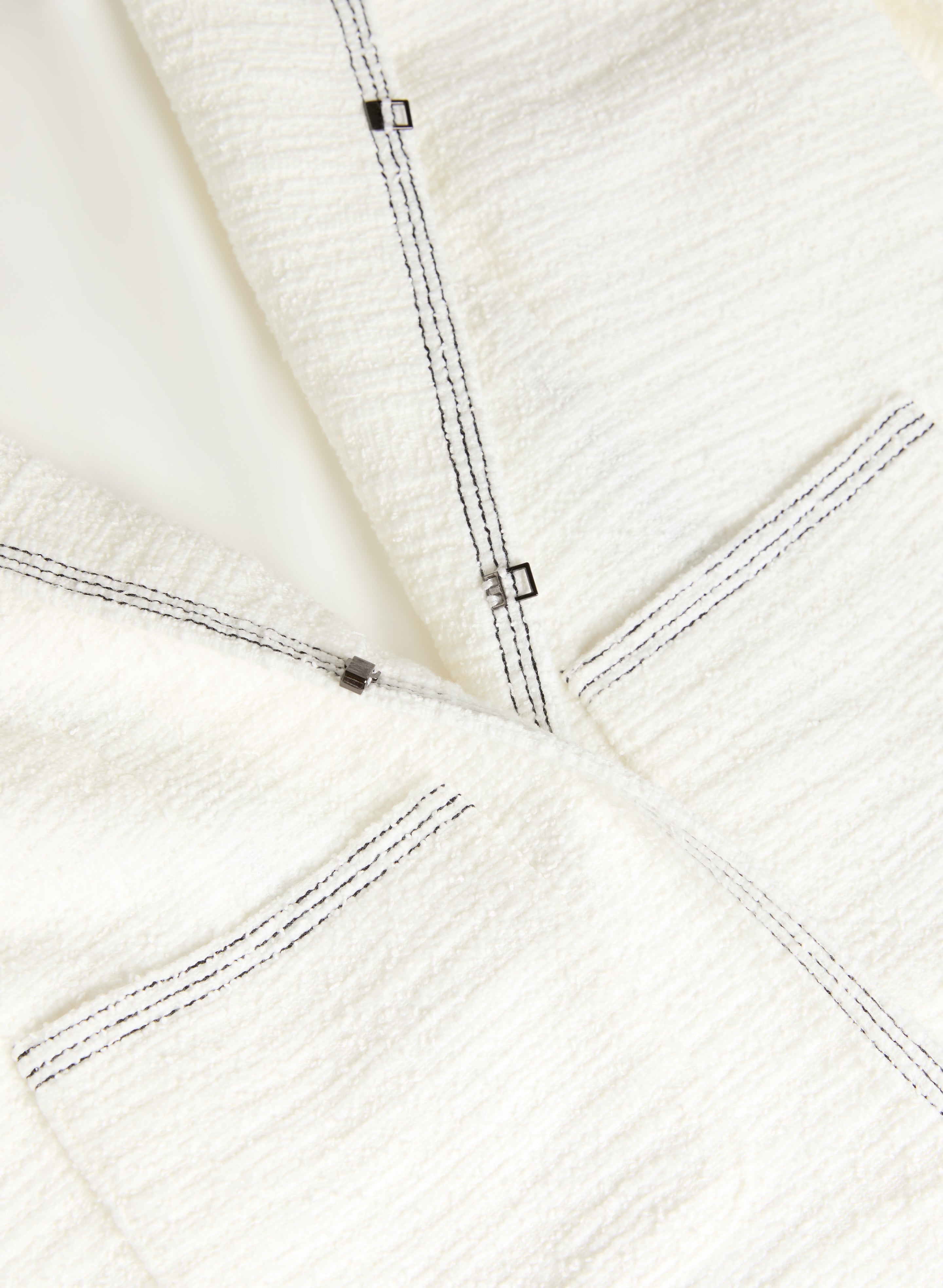 Contrast Stitch Tweed Jacket