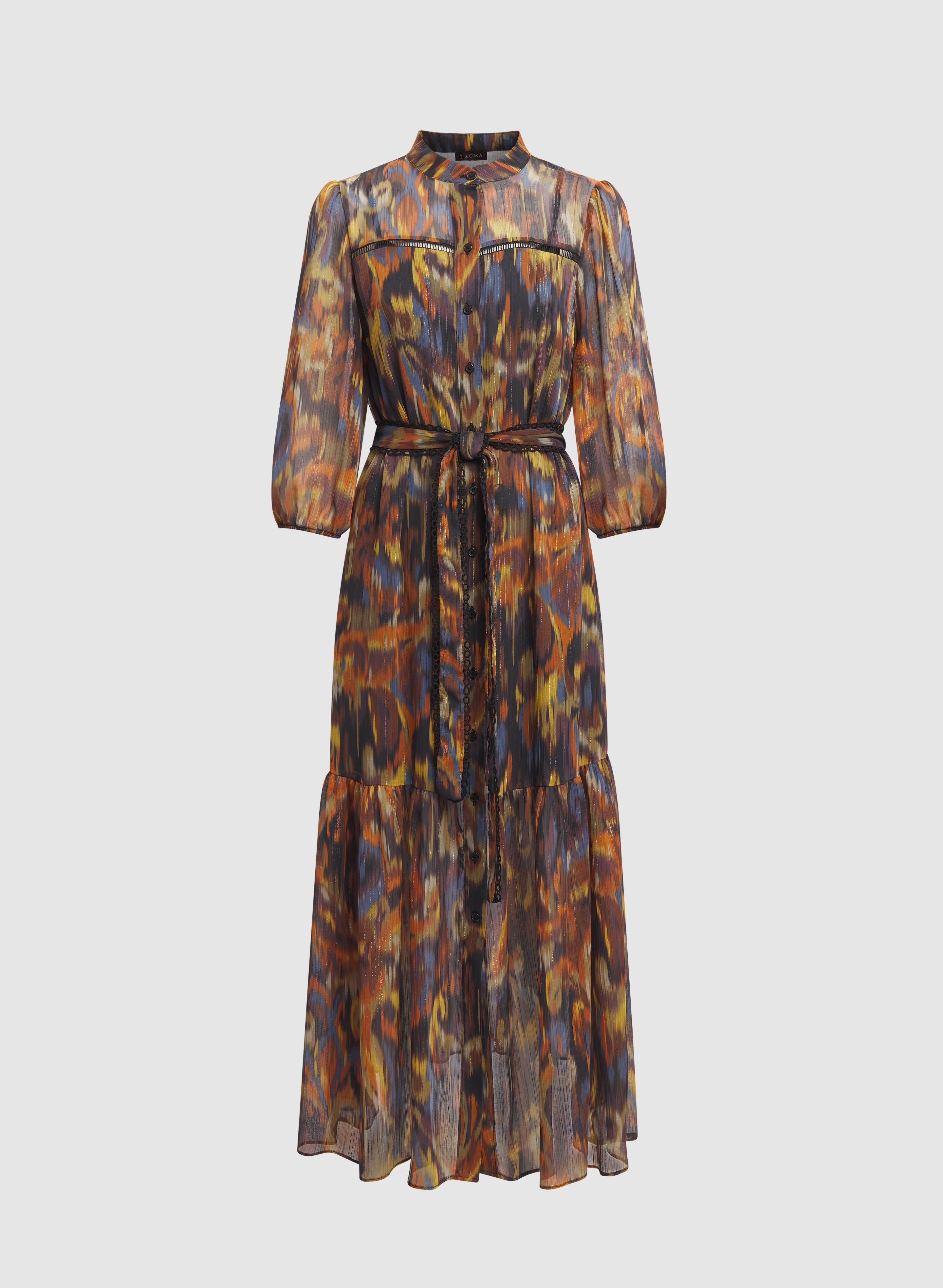 Abstract Chiffon Dress