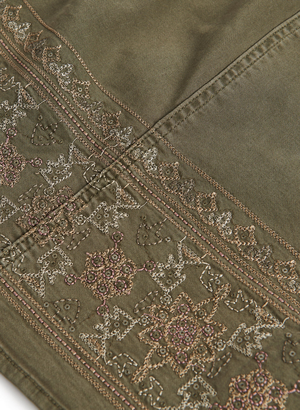 Charlie B - Embroidered Cotton Twill Skort