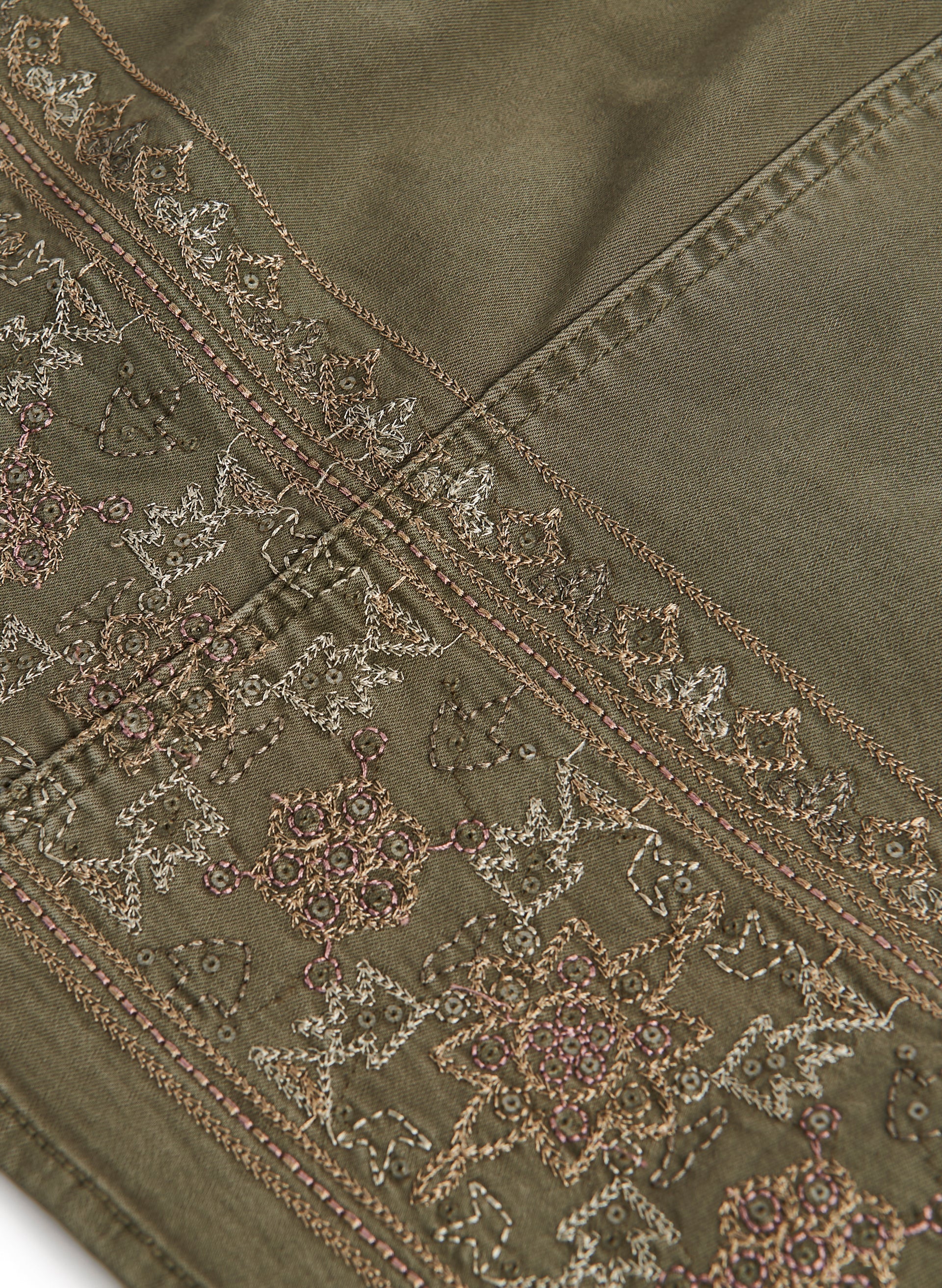 Charlie B - Embroidered Cotton Twill Skort