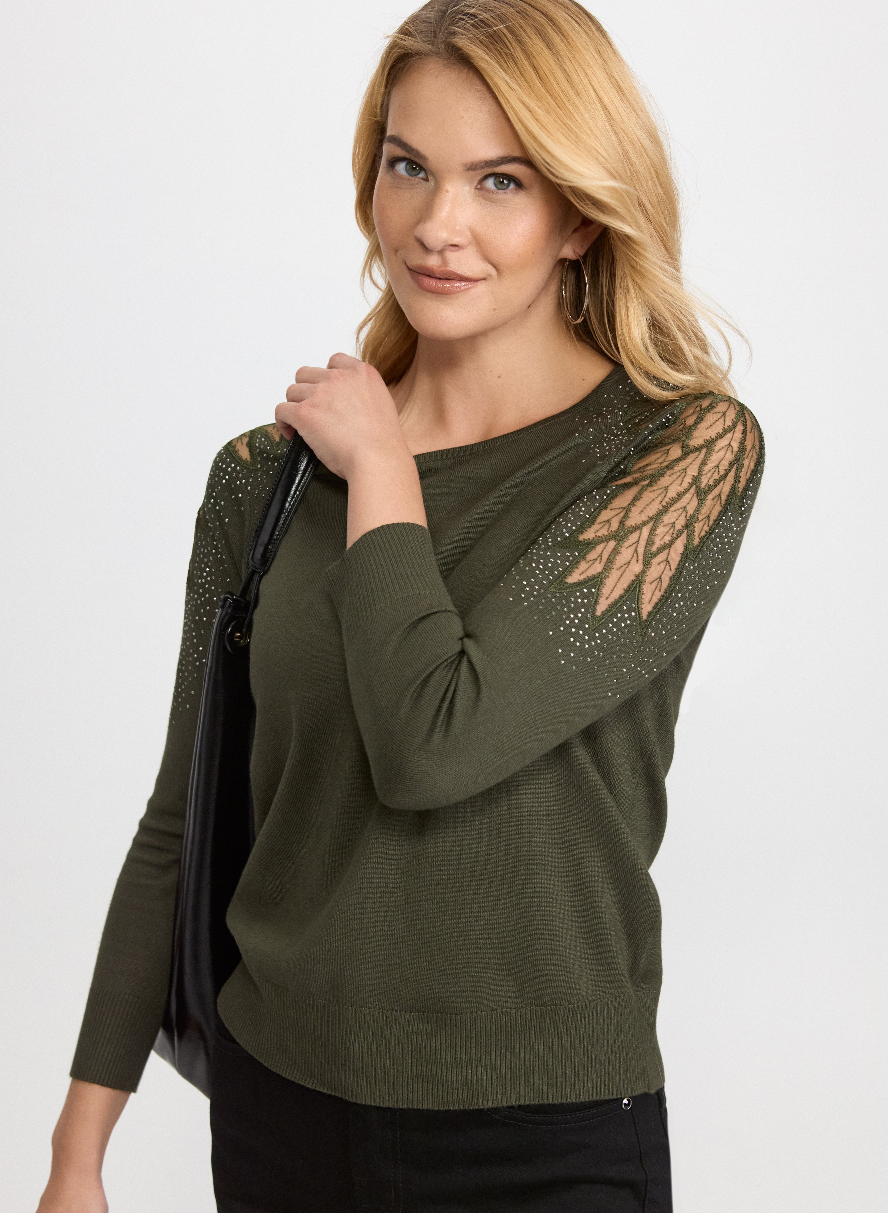 Cut-Out Foliage Sweater