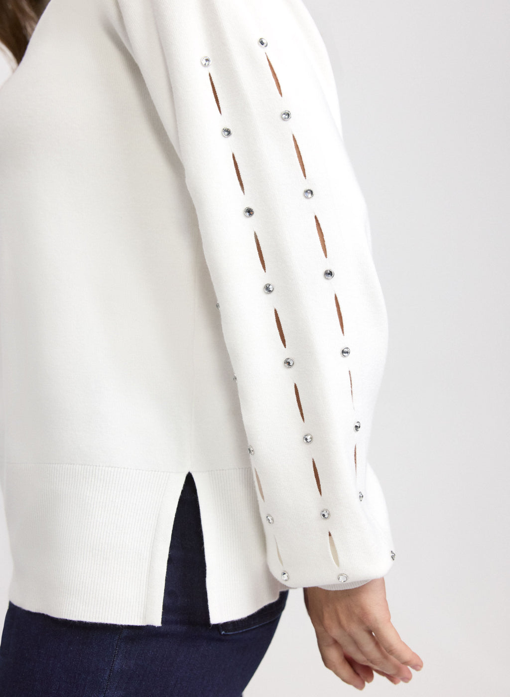 Cut-Out Sleeve Sweater