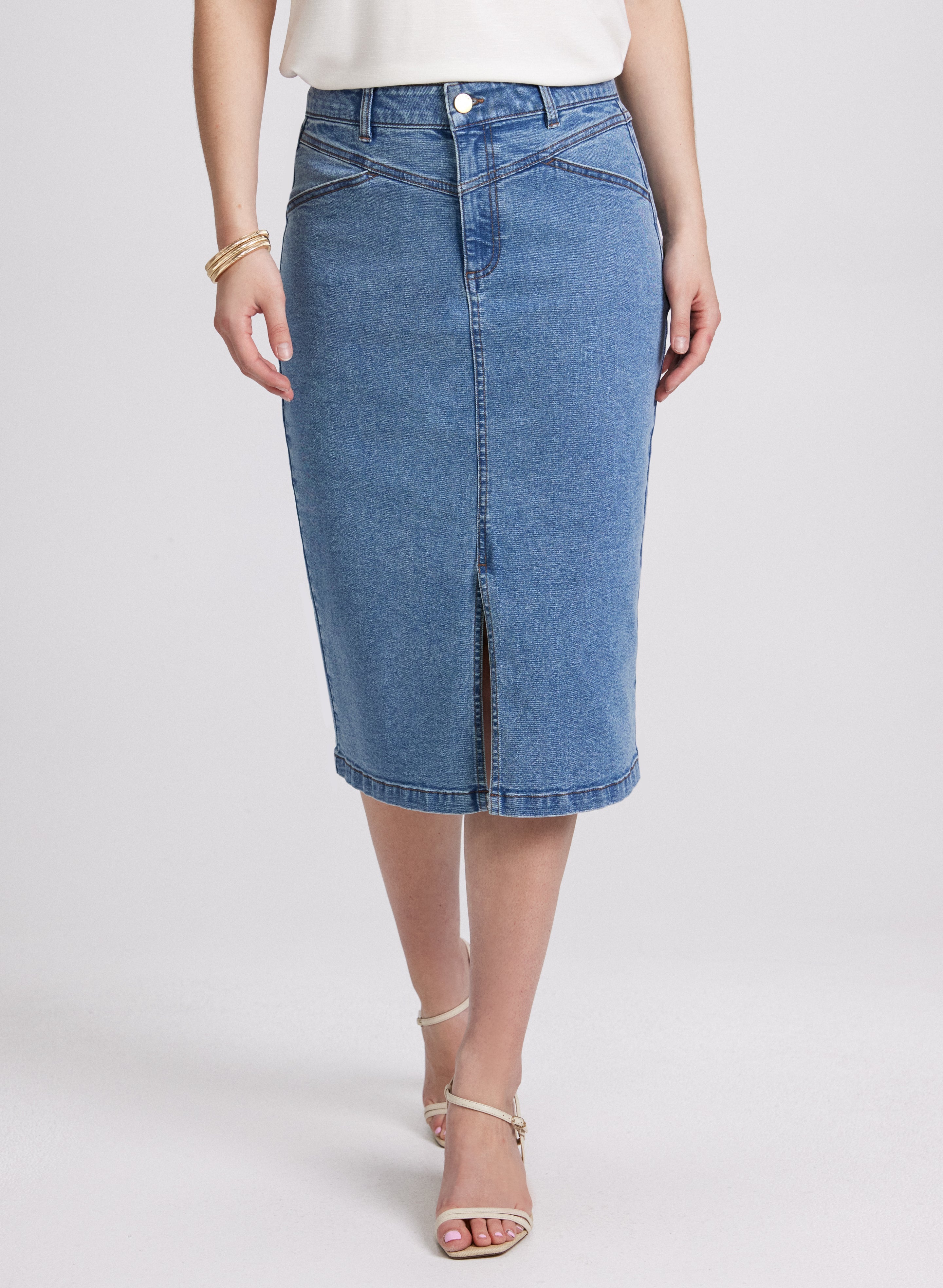 Denim Midi Skirt