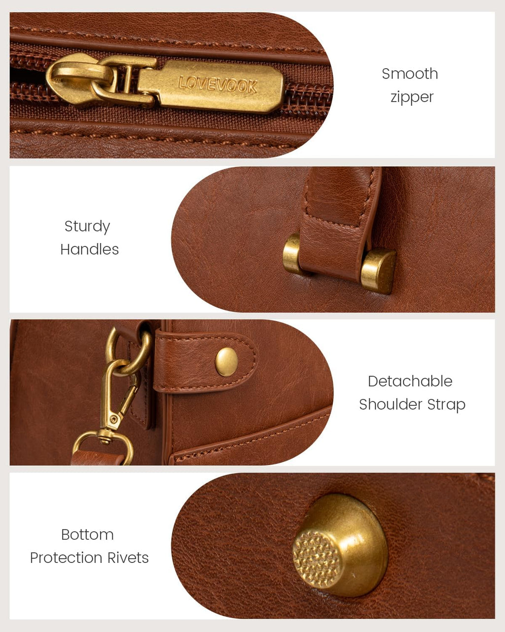 2Pcs Vintage Waterproof Laptop Bag, 15.6 17.3