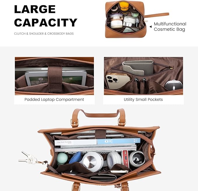 2Pcs Enamored Laptop Bag, 15.6 17.3