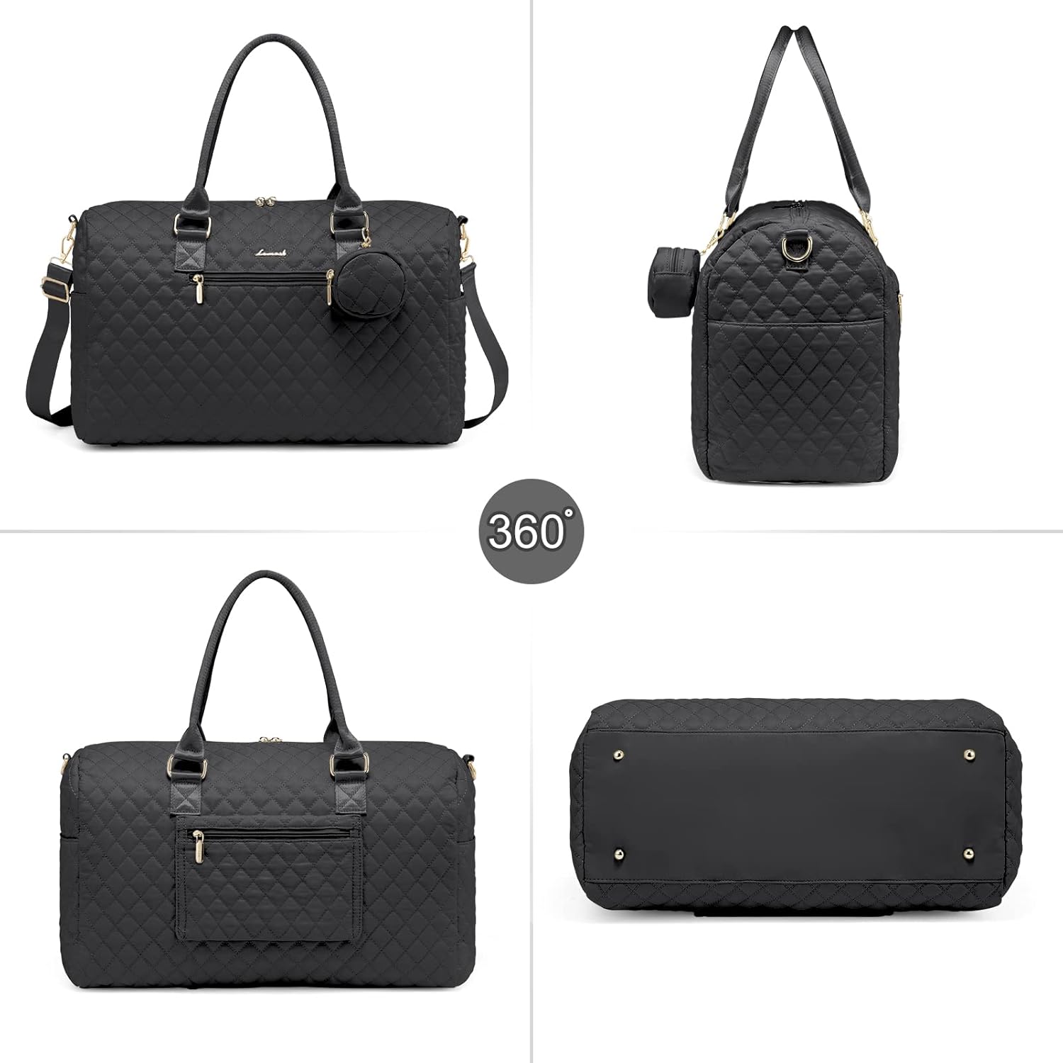 5Pcs Quilted Diaper Tote Bag