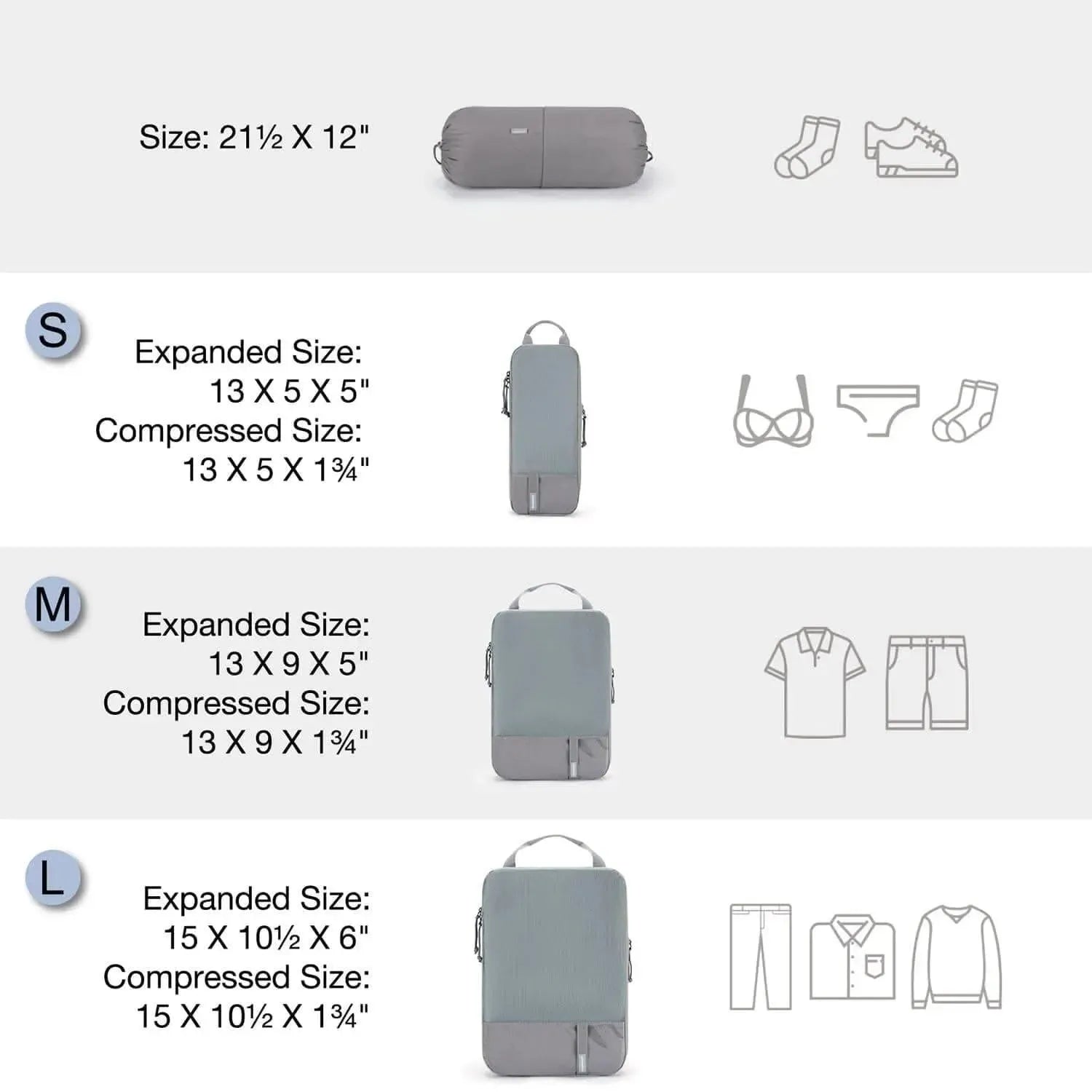 Compression Packing Cubes 6 PCS