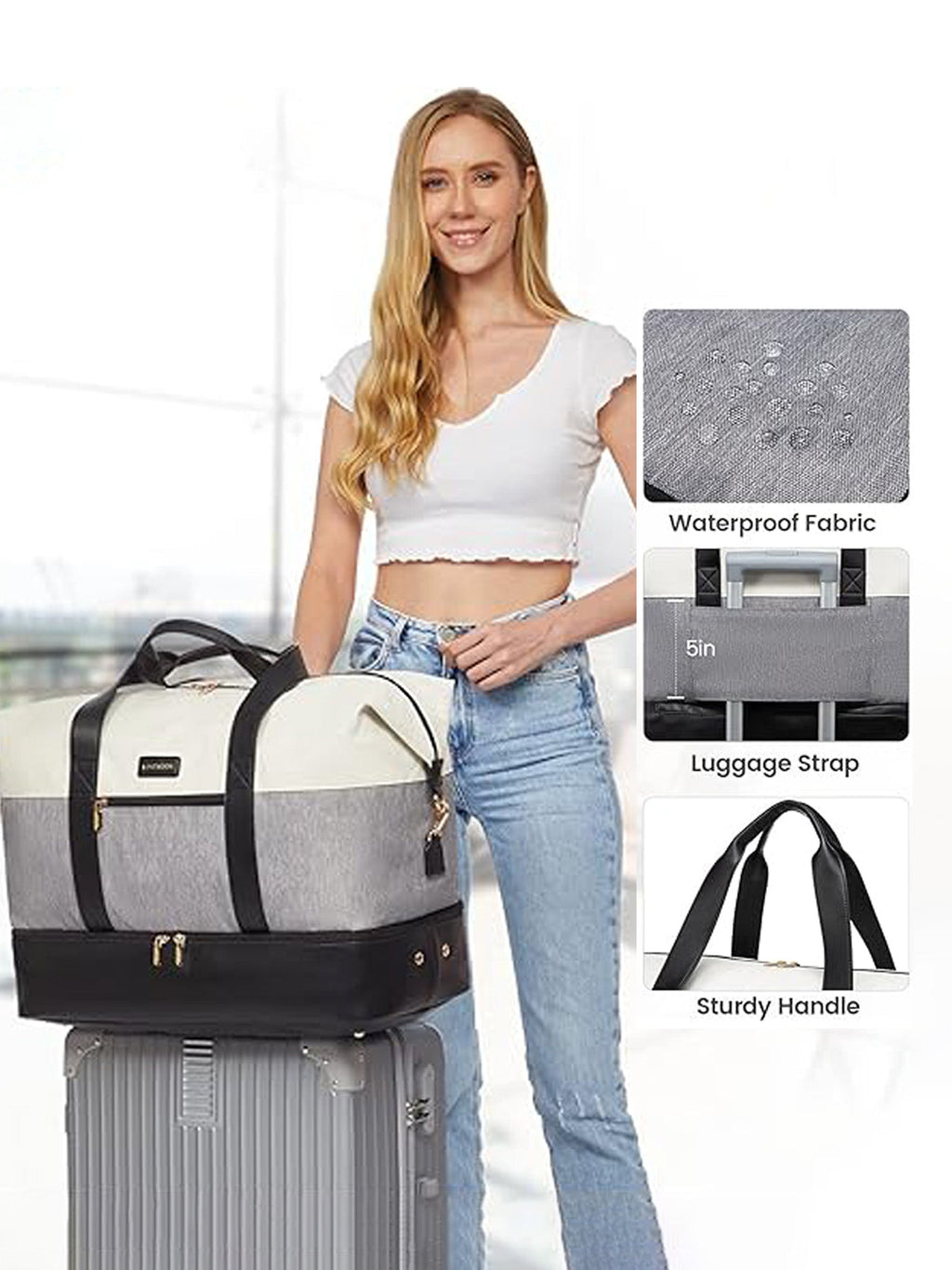 3Pcs Large Travel Duffel Bag