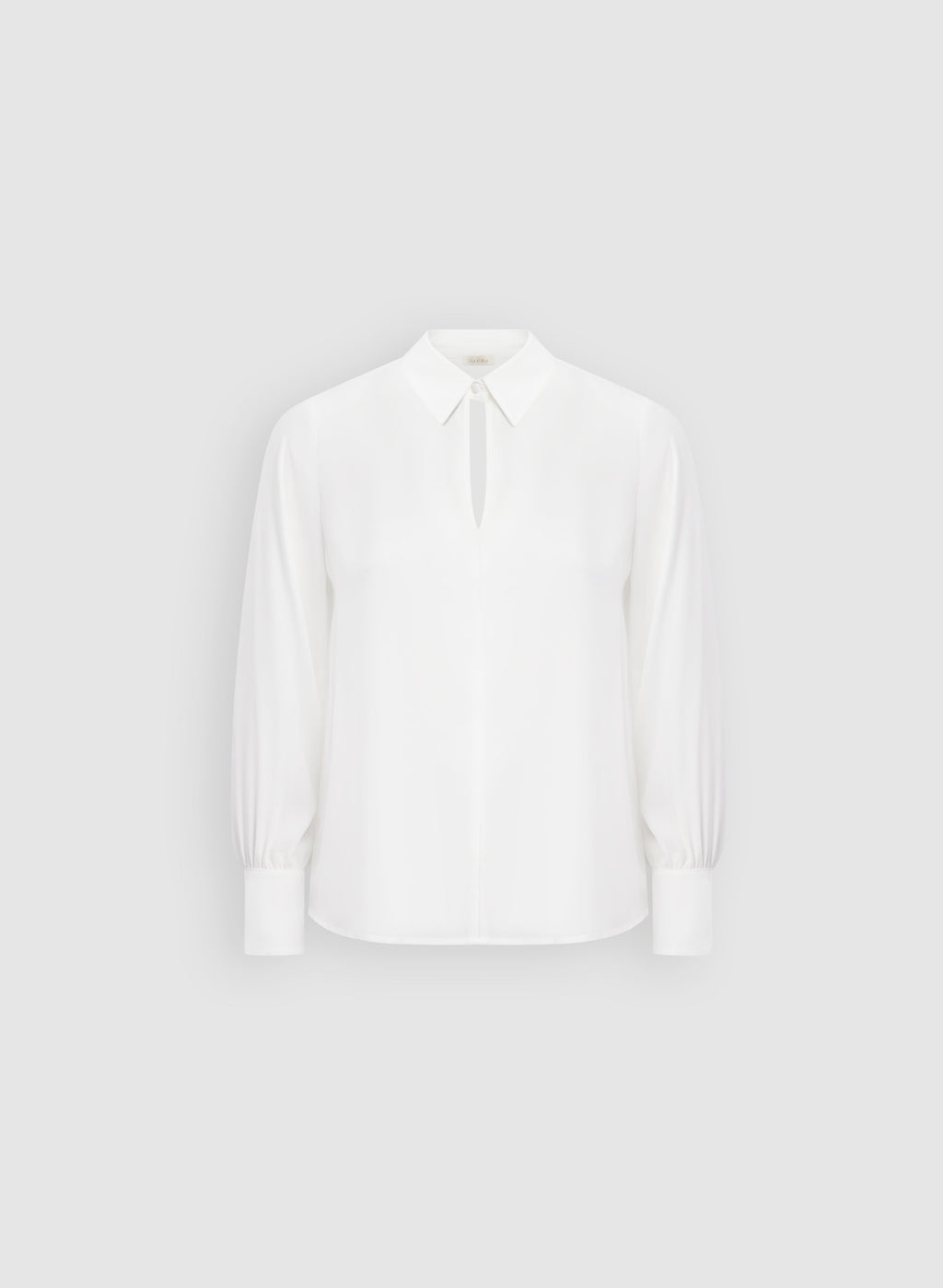 Crepe Keyhole Blouse