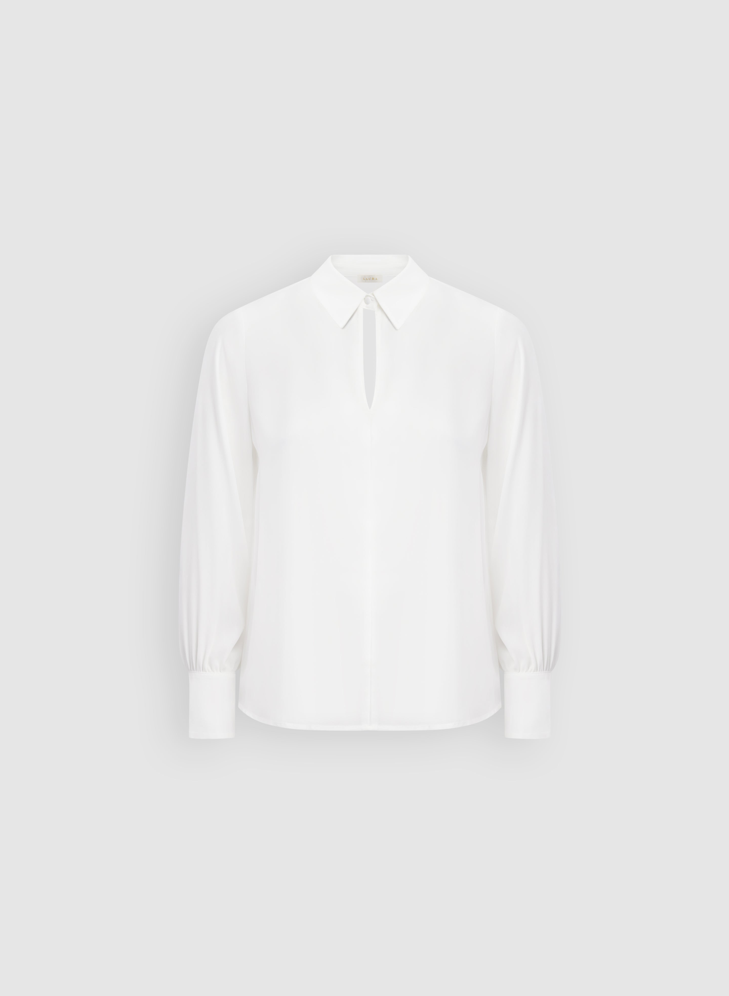 Crepe Keyhole Blouse