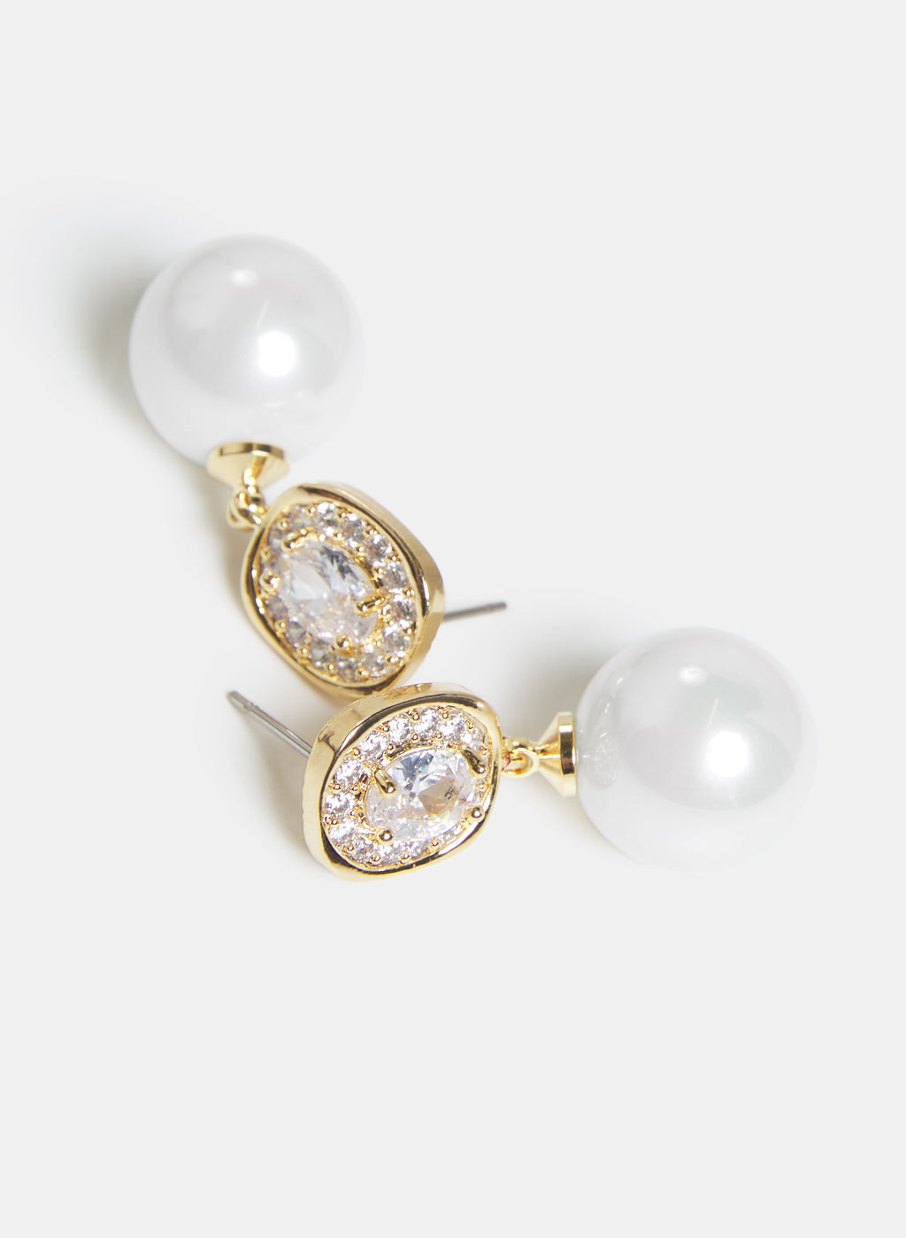 Crystal Pearl Drop Earrings