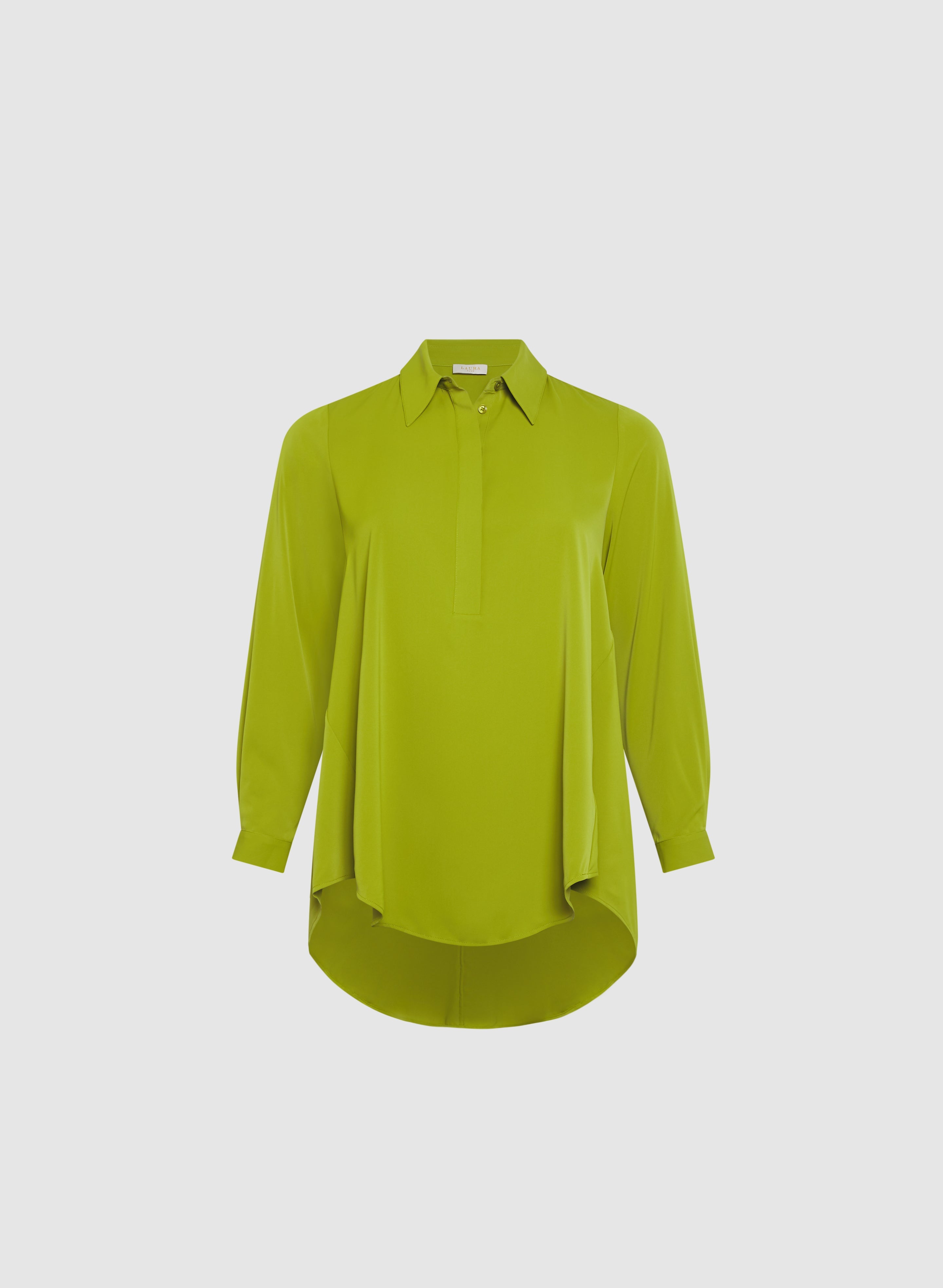 Asymmetric High-Low Hem Blouse