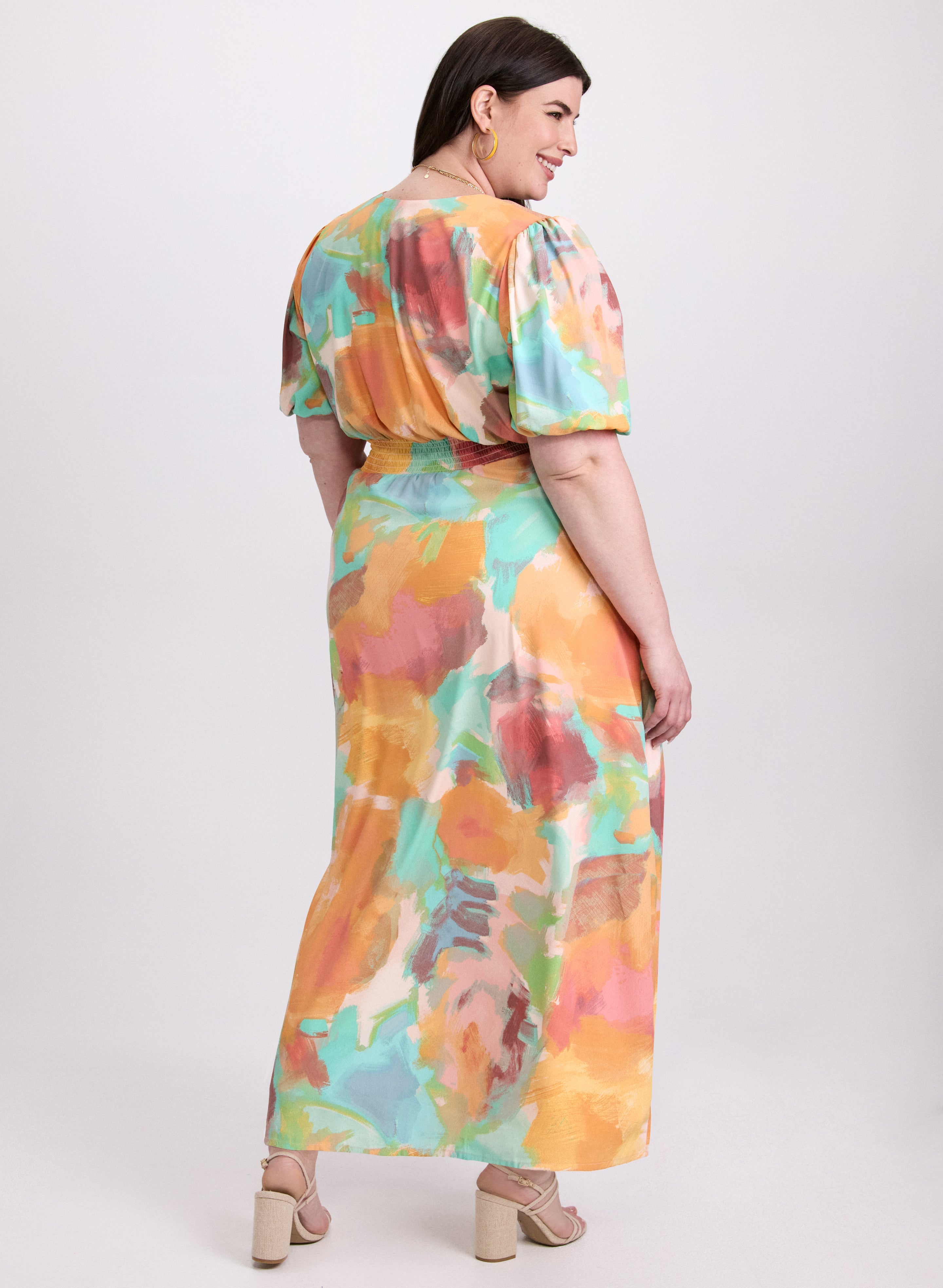 Abstract Floral Dress