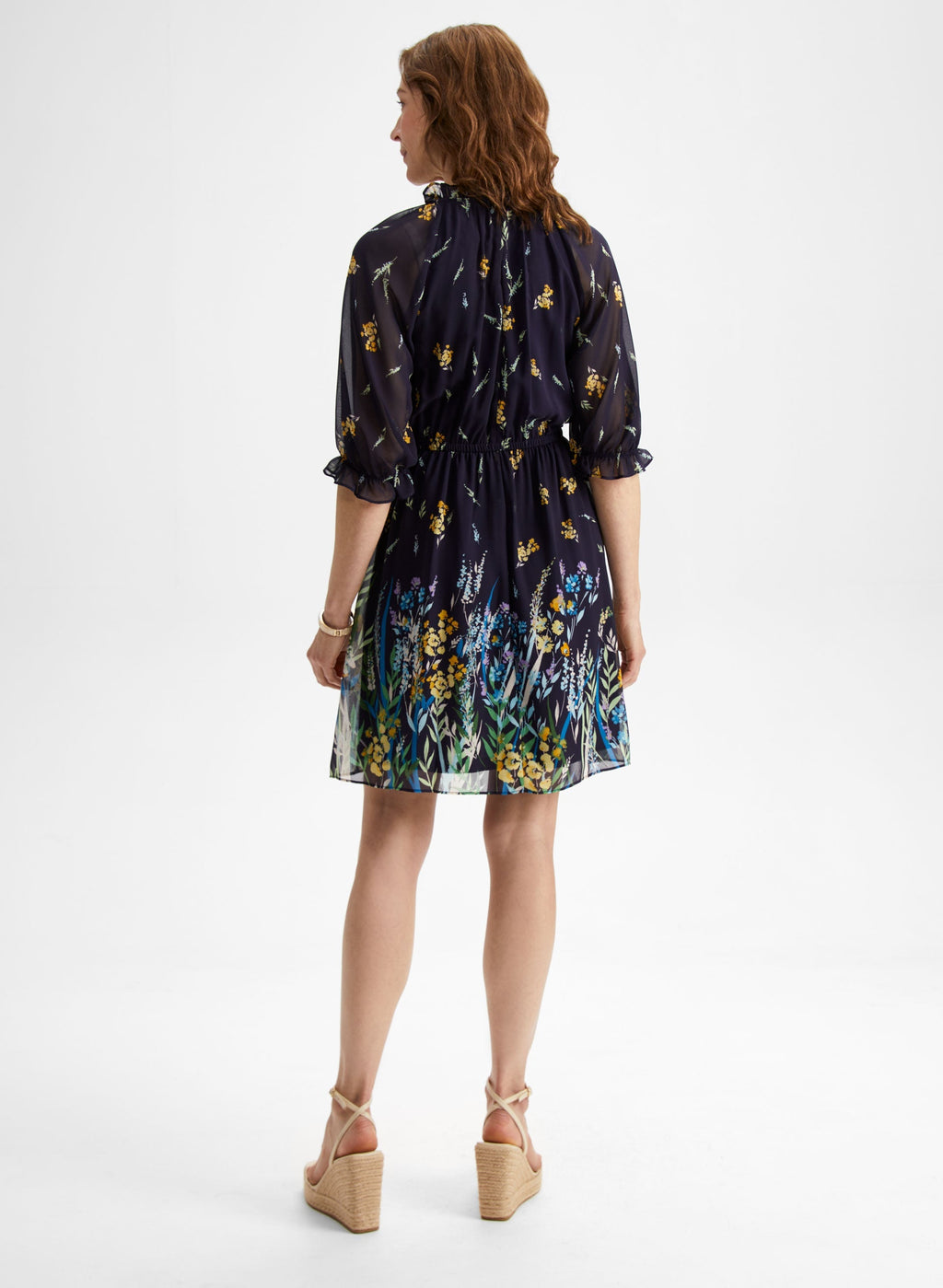 3/4 Sleeve Floral Dress