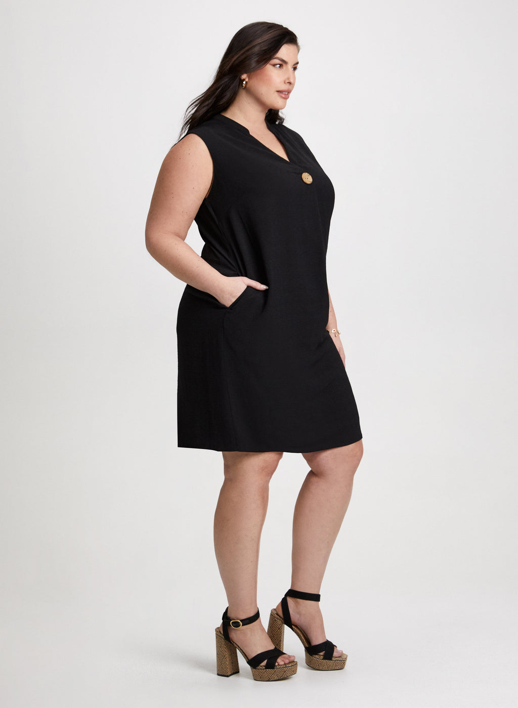 Decorative Button Dress