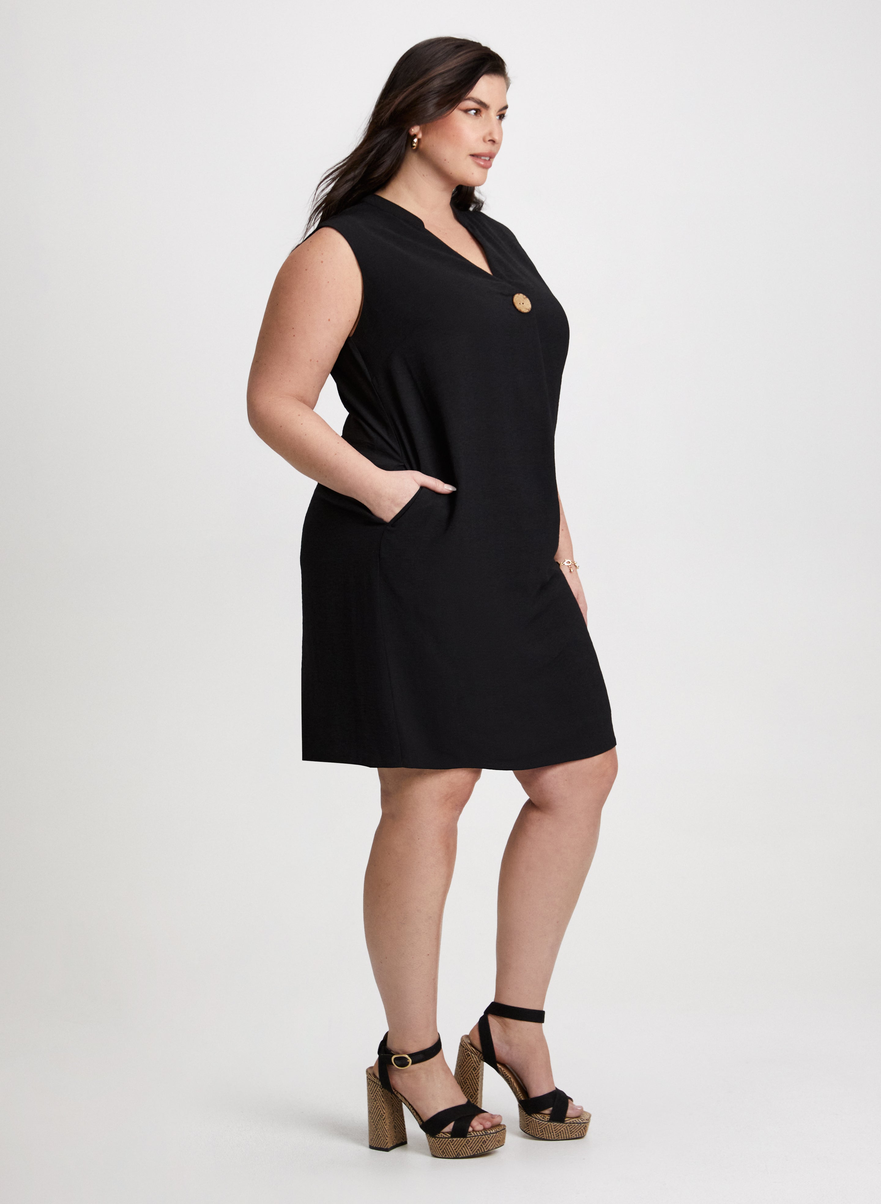 Decorative Button Dress