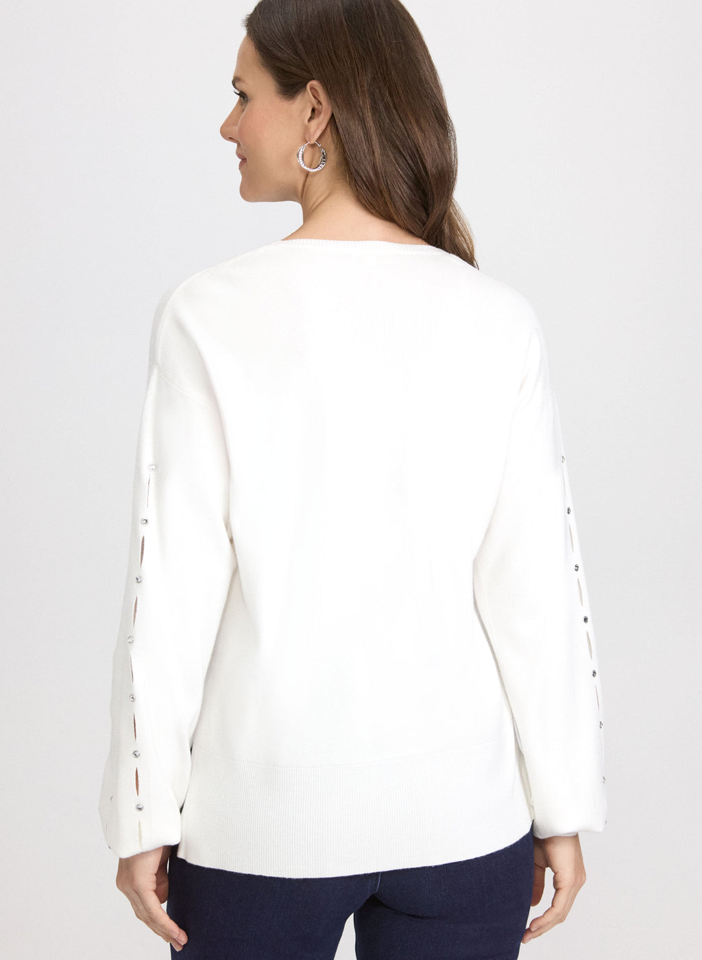 Cut-Out Sleeve Sweater