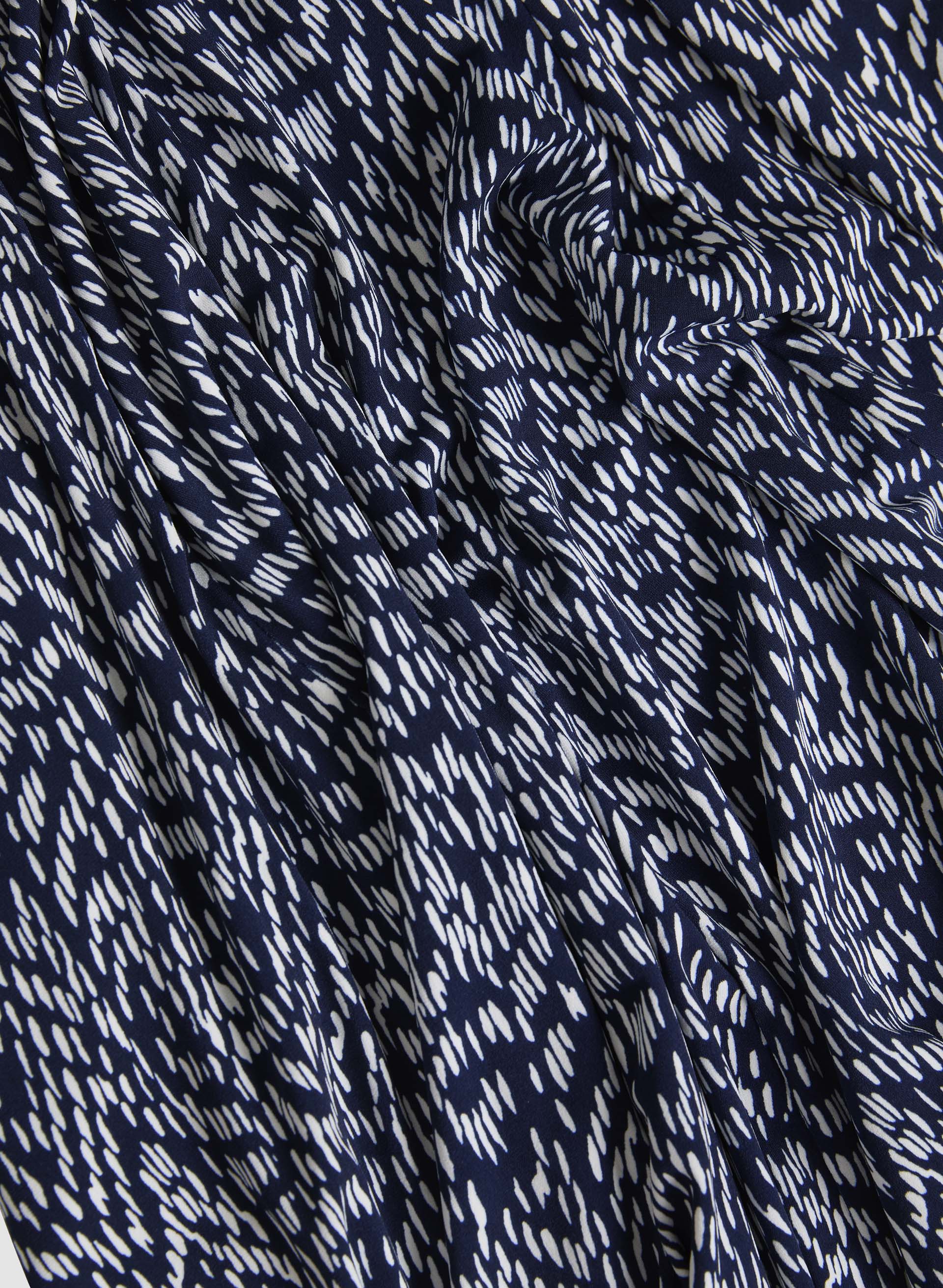 Abstract Motif Jersey Day Dress