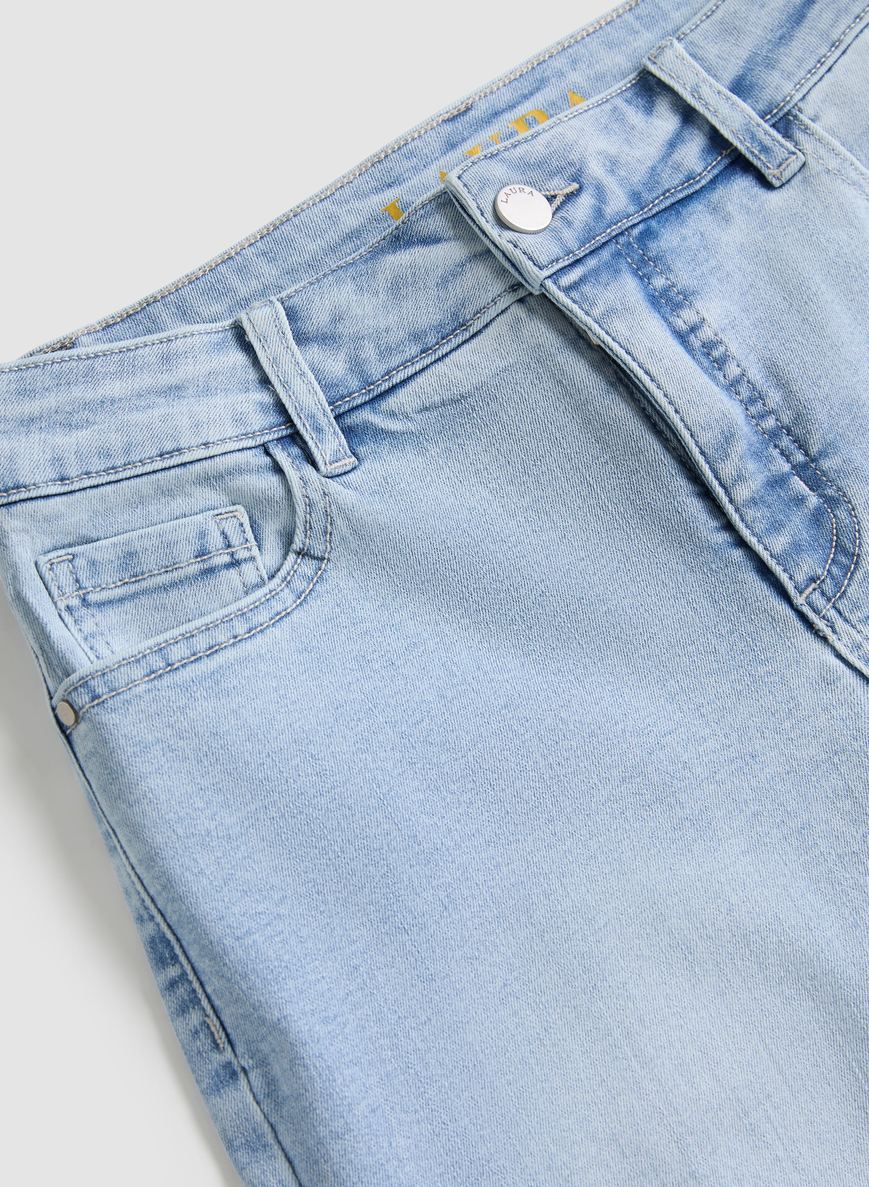 Denim Bermuda Shorts