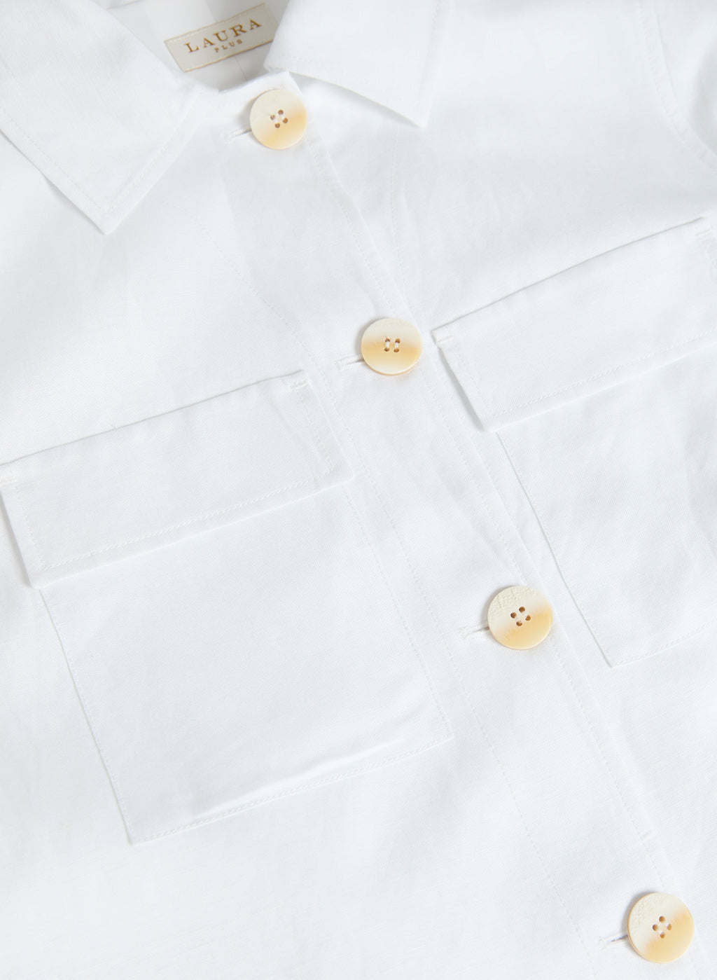 Cropped Linen-Blend Shacket