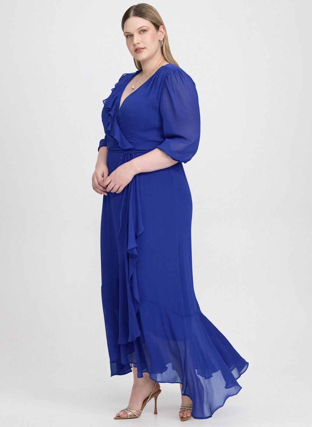 Crossover Chiffon Dress