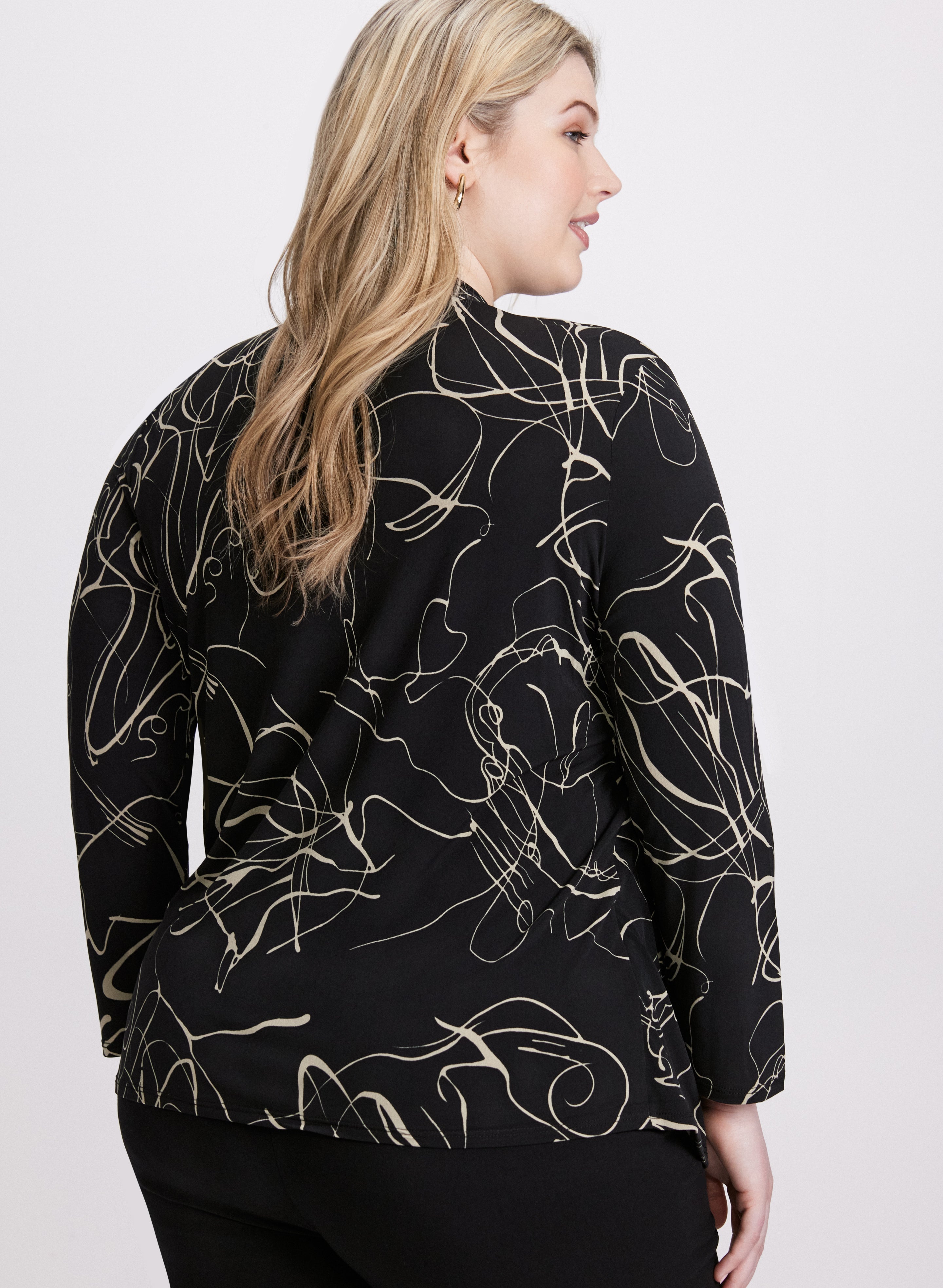 Abstract Layered Illusion Top