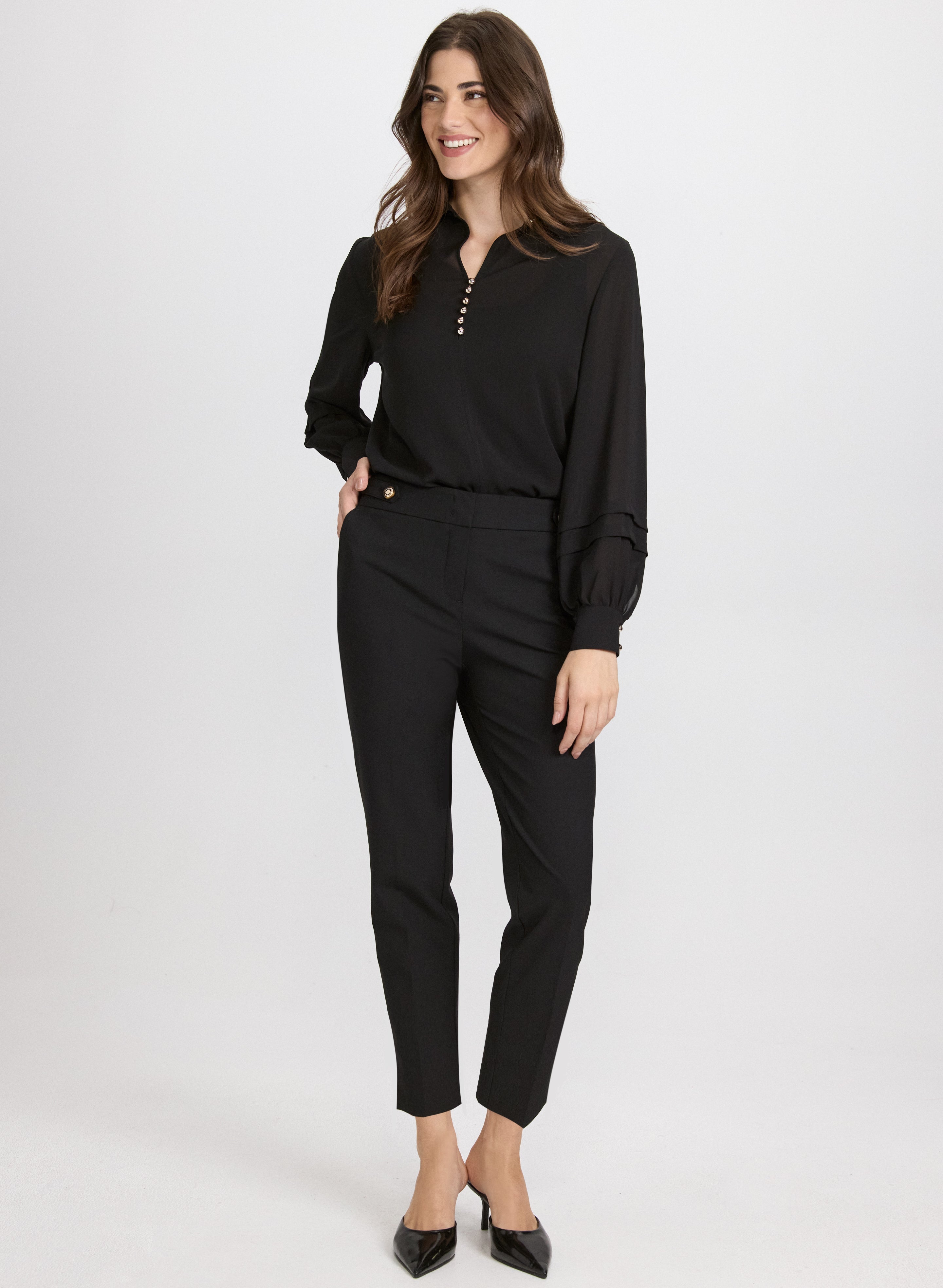 Button Detail Blouse