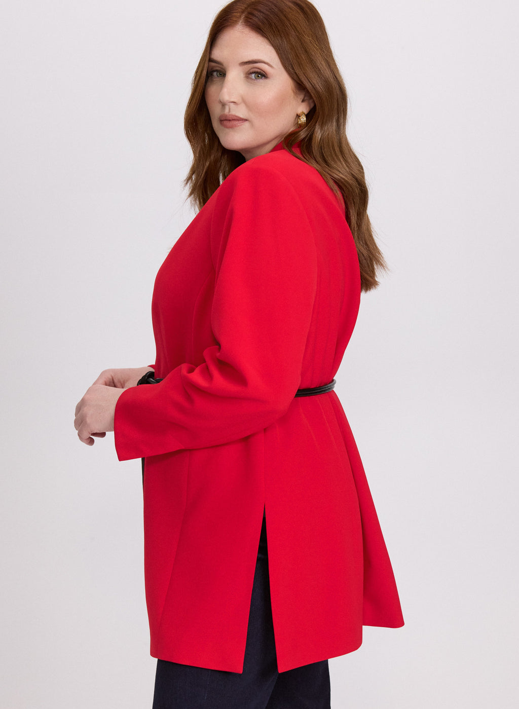 Belted Longline Blazer