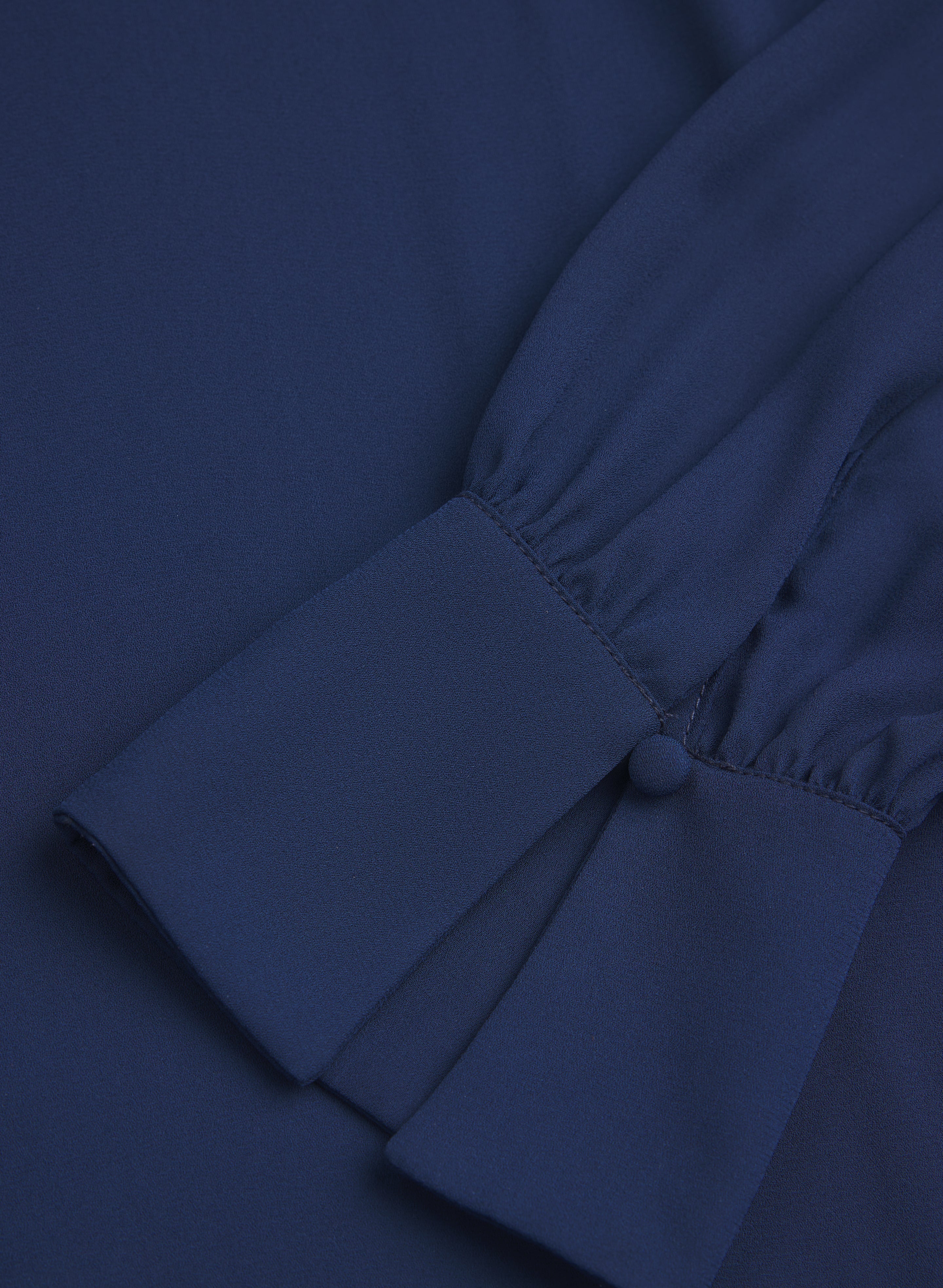 Crepe Keyhole Blouse