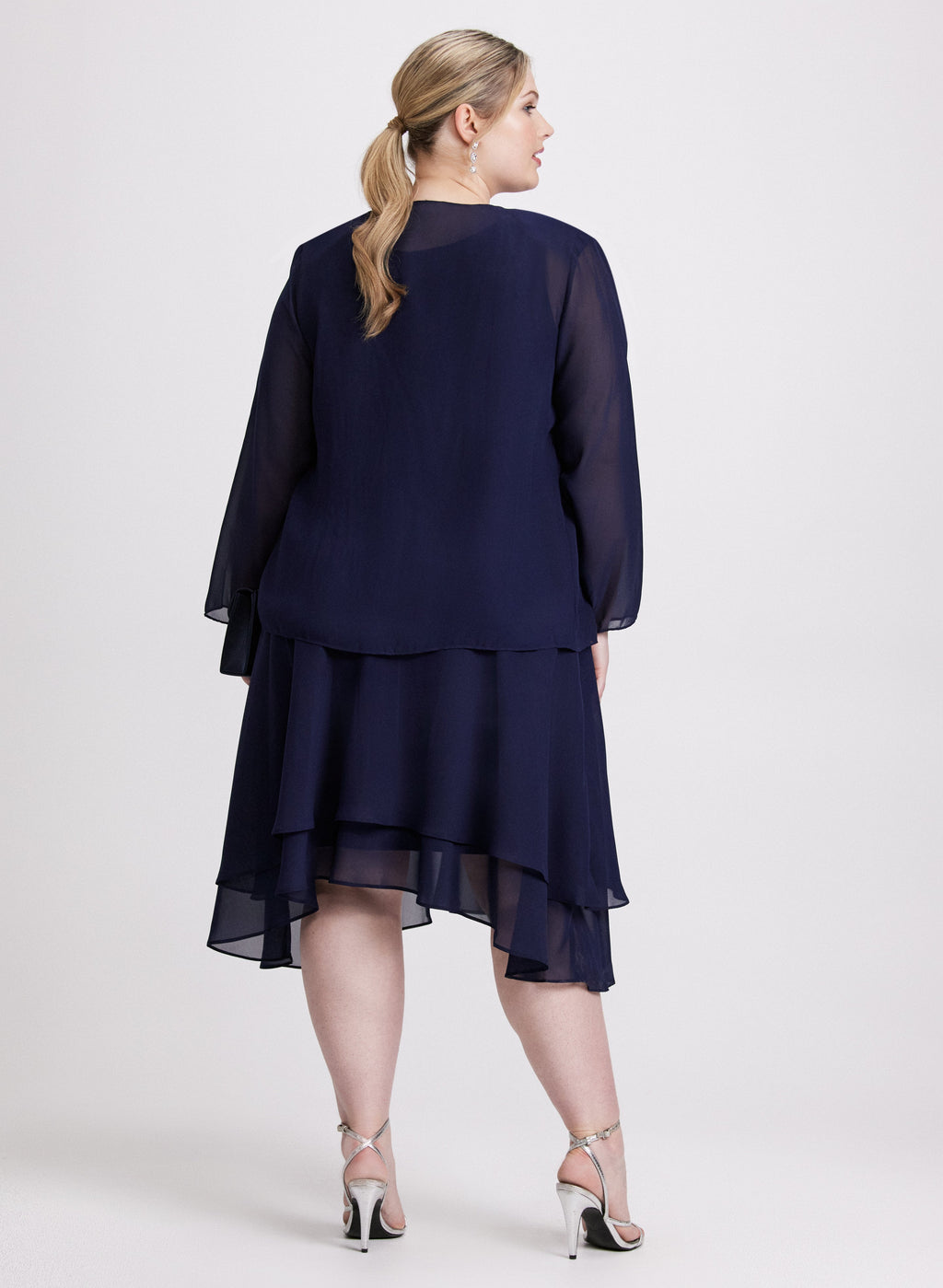 Chiffon Midi Dress & Jacket Set