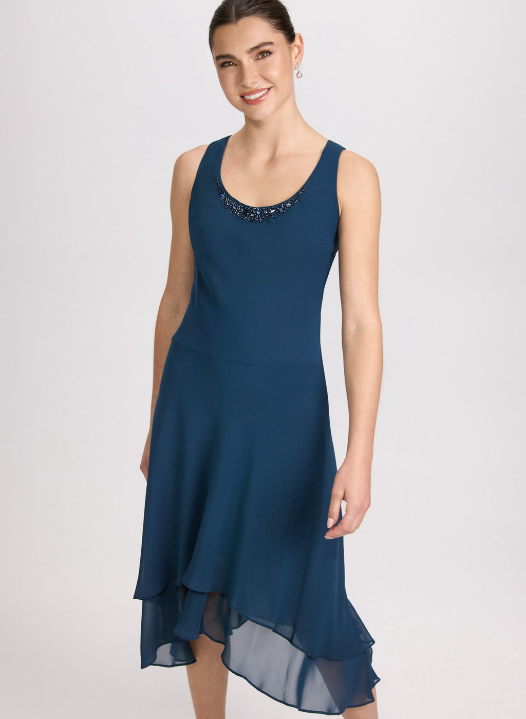 Chiffon Sequin Dress & Jacket Set