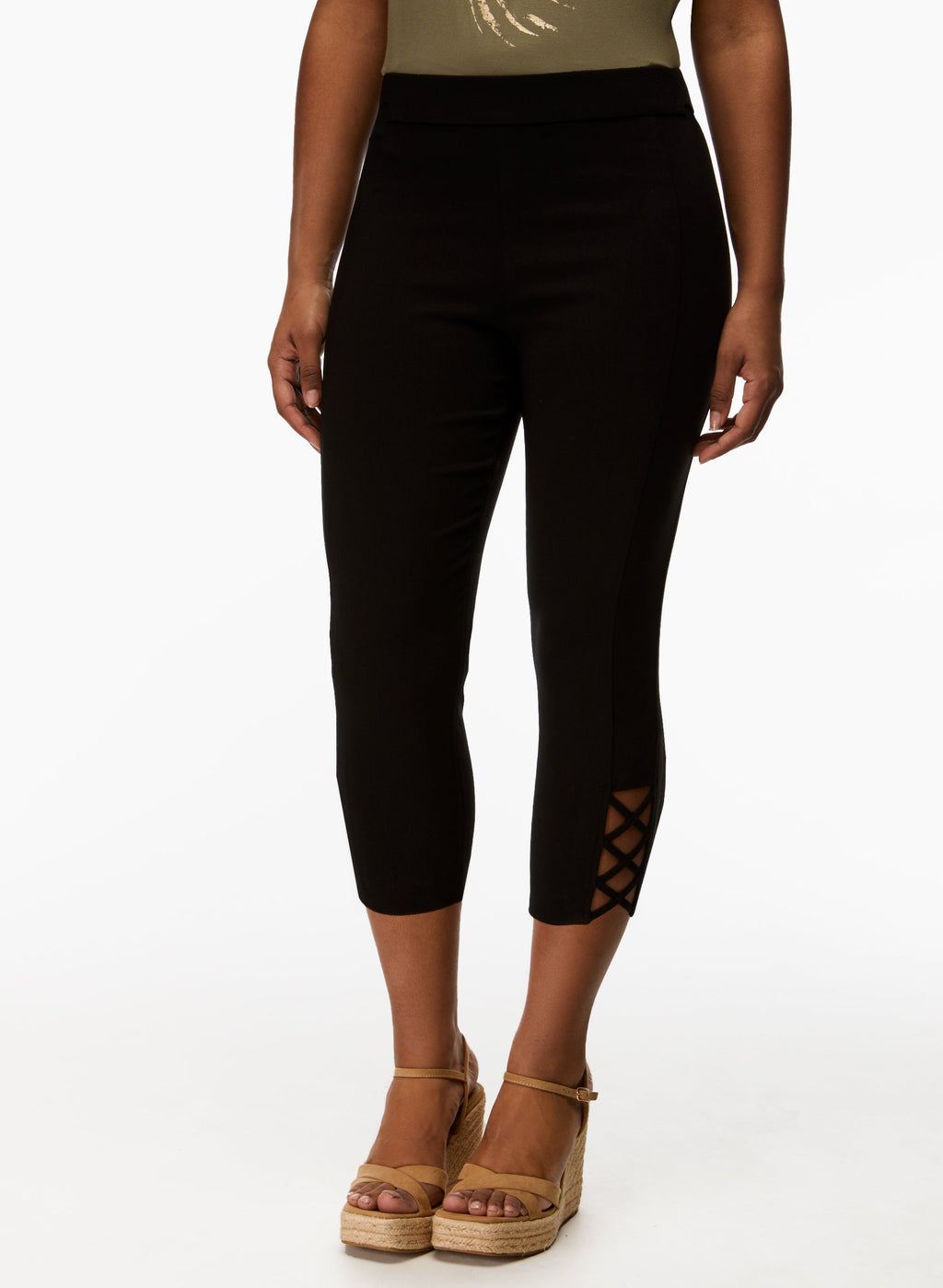 Cross Detail Capris