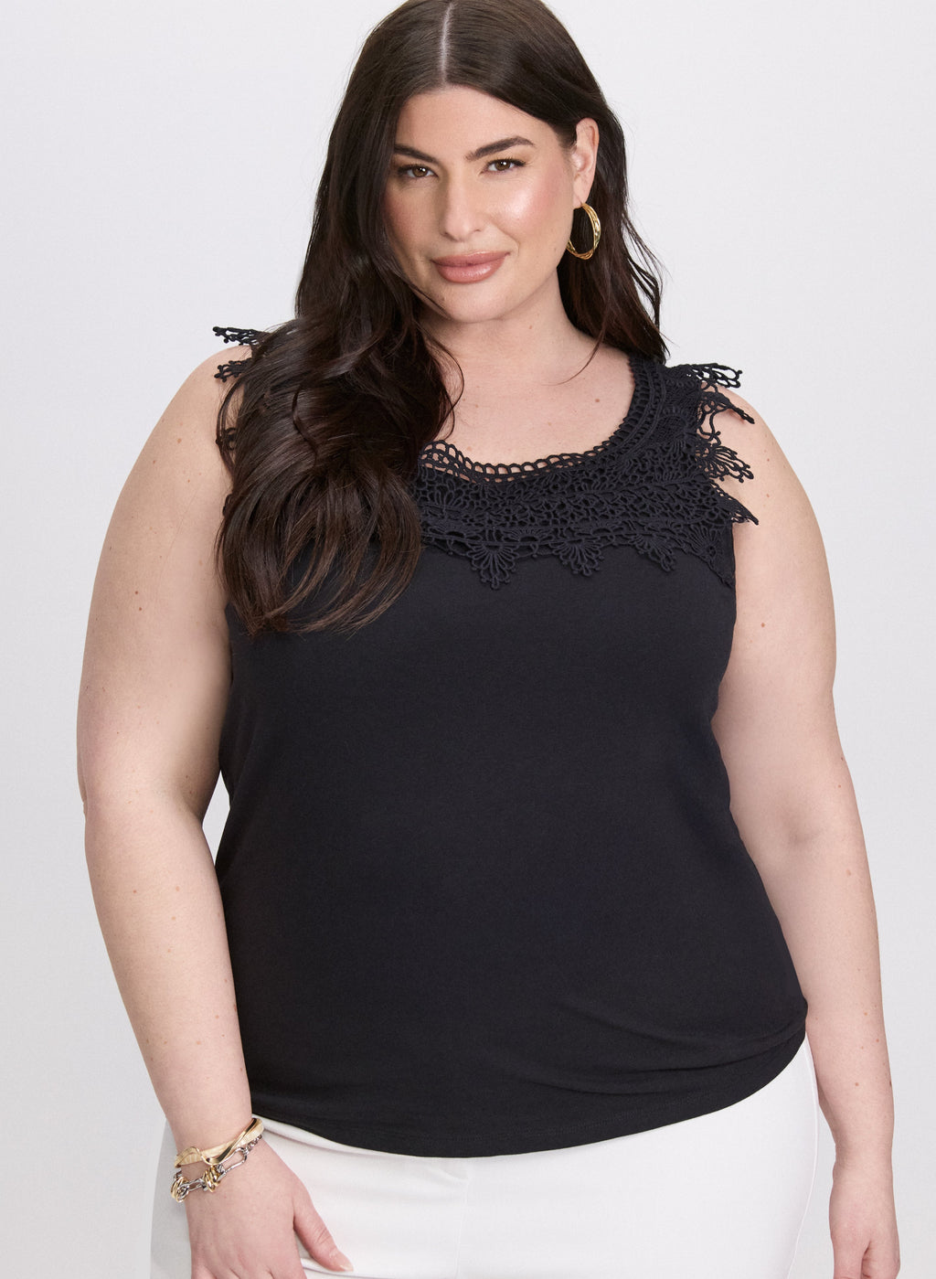 Crochet Appliqué Tank Top