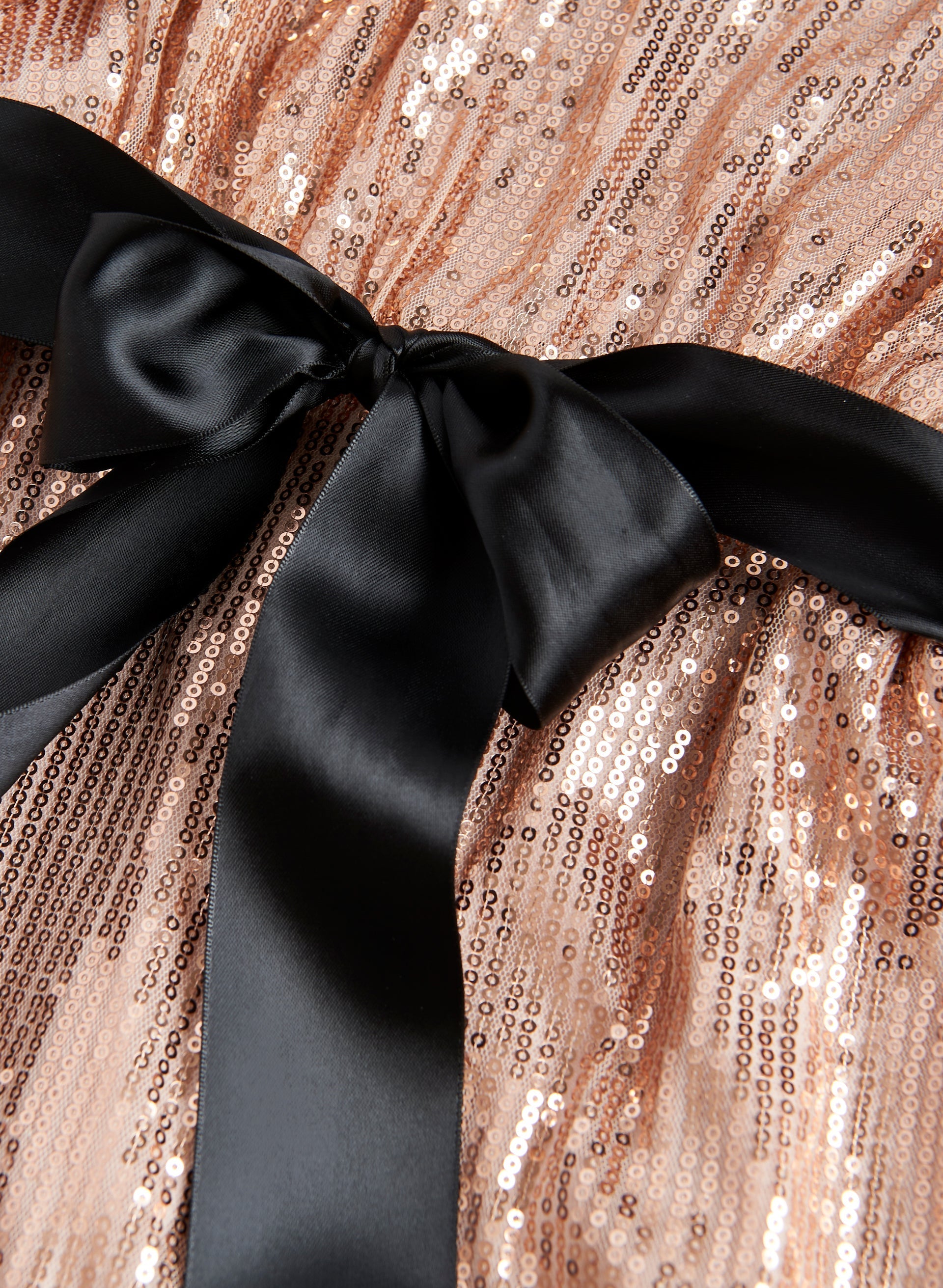 Balloon Sleeve Sequin Dress