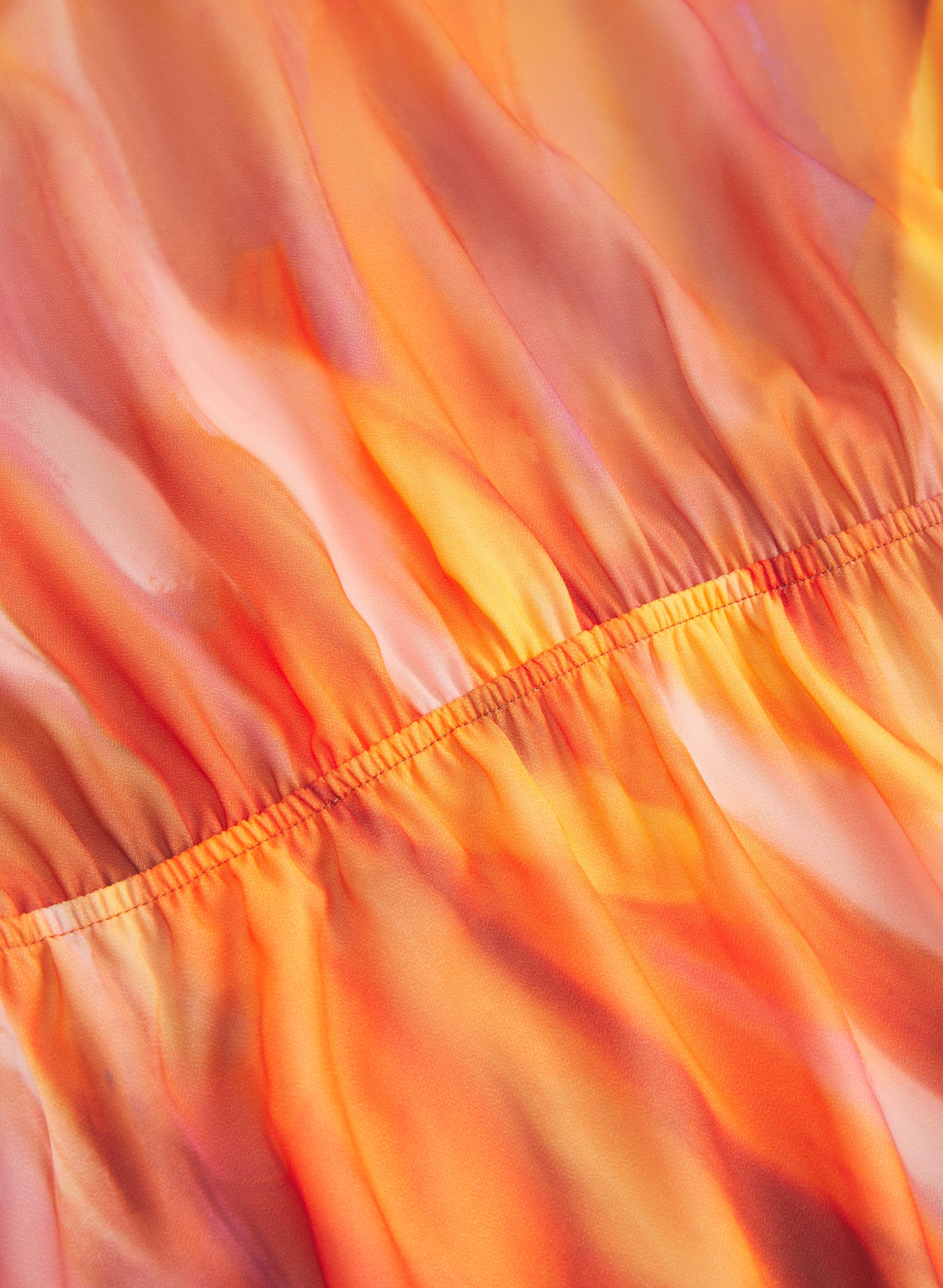 Abstract Peplum Blouse