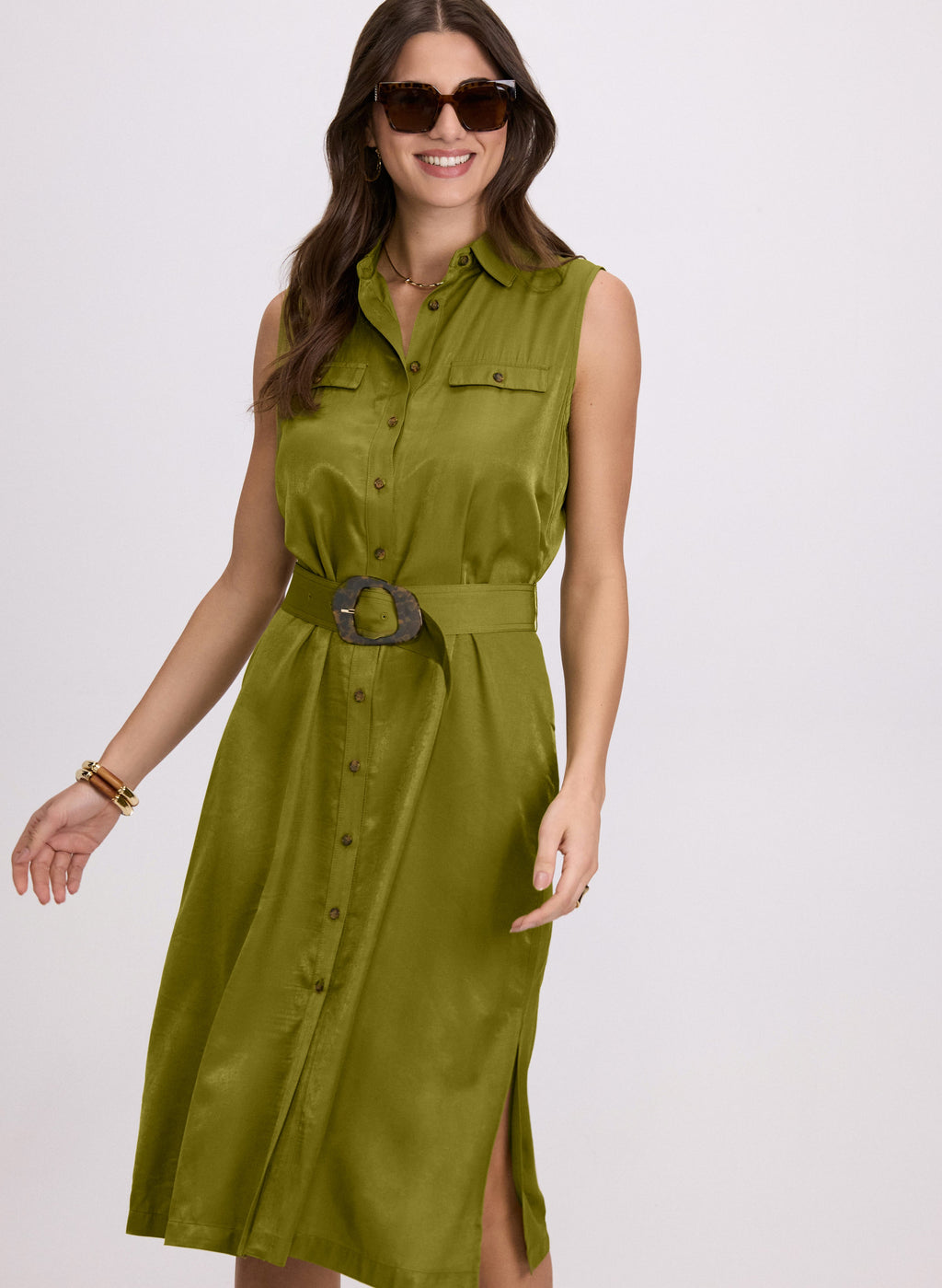 Belted Shirt Dress