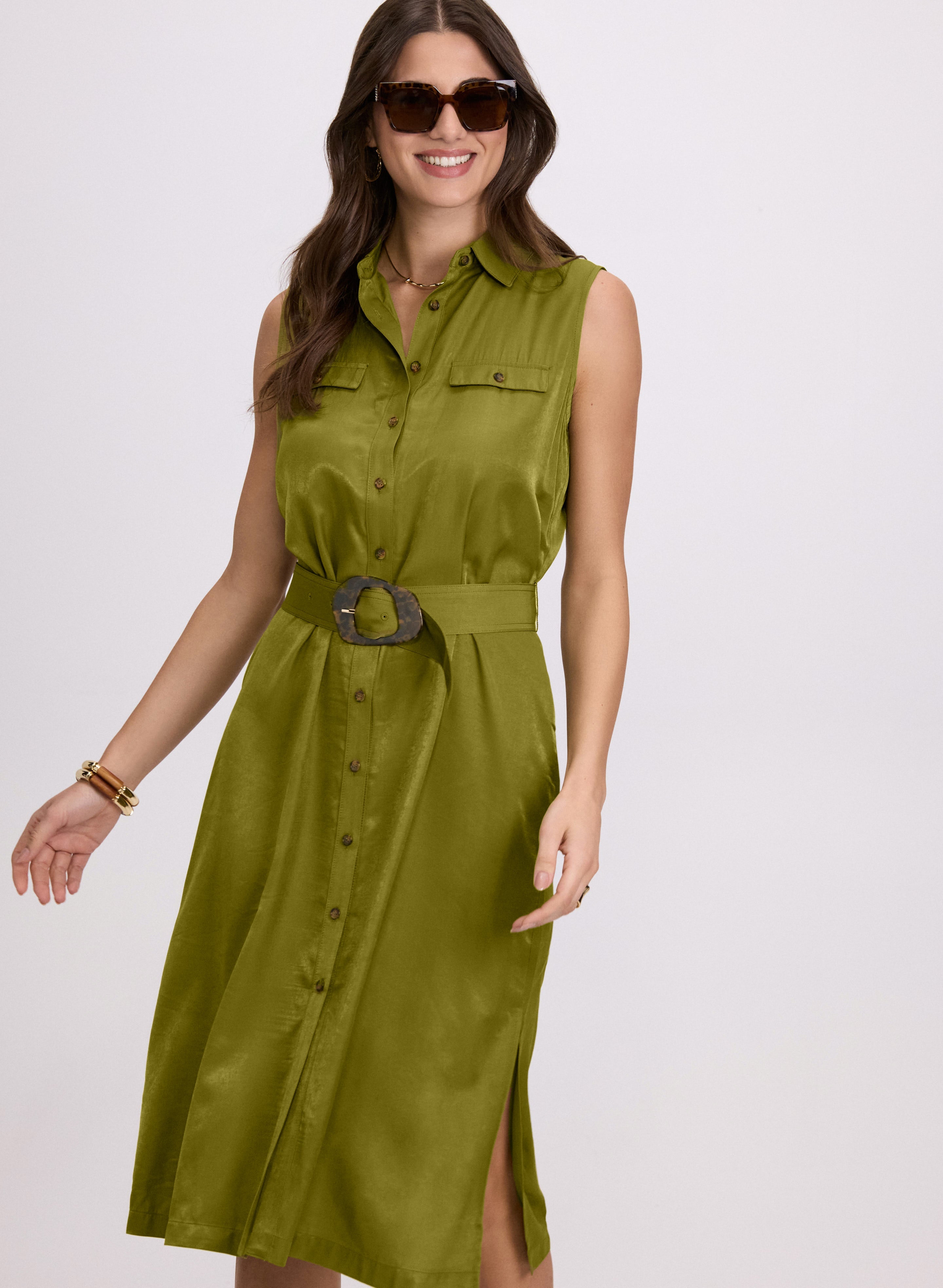 Belted Shirt Dress