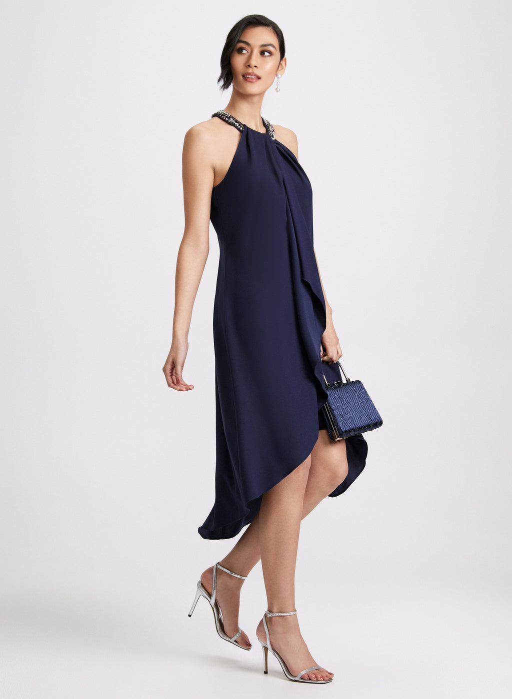 Beaded Halter Neck Dress