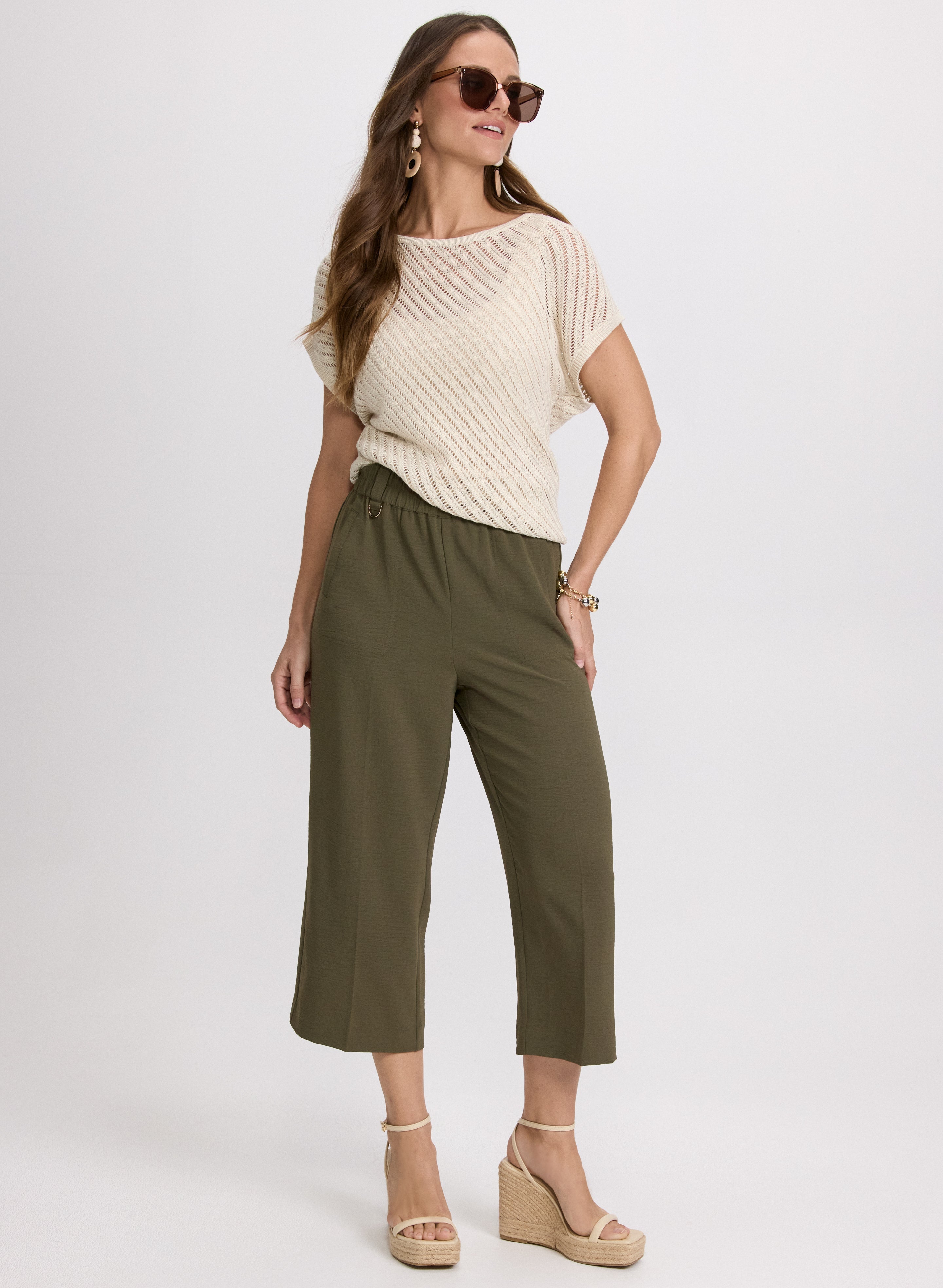 Crinkle Crepe Culottes