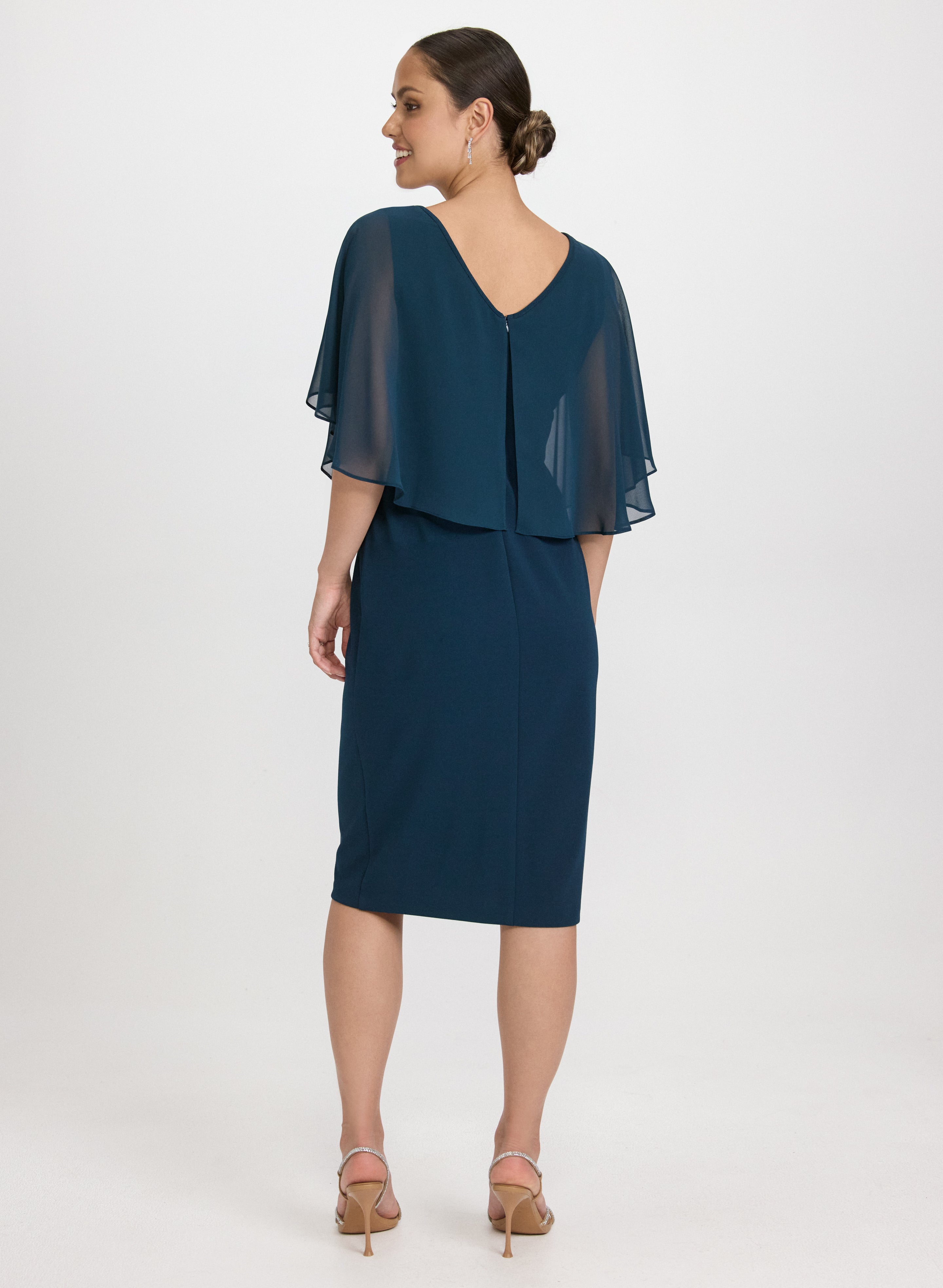 Capelet Overlay Dress