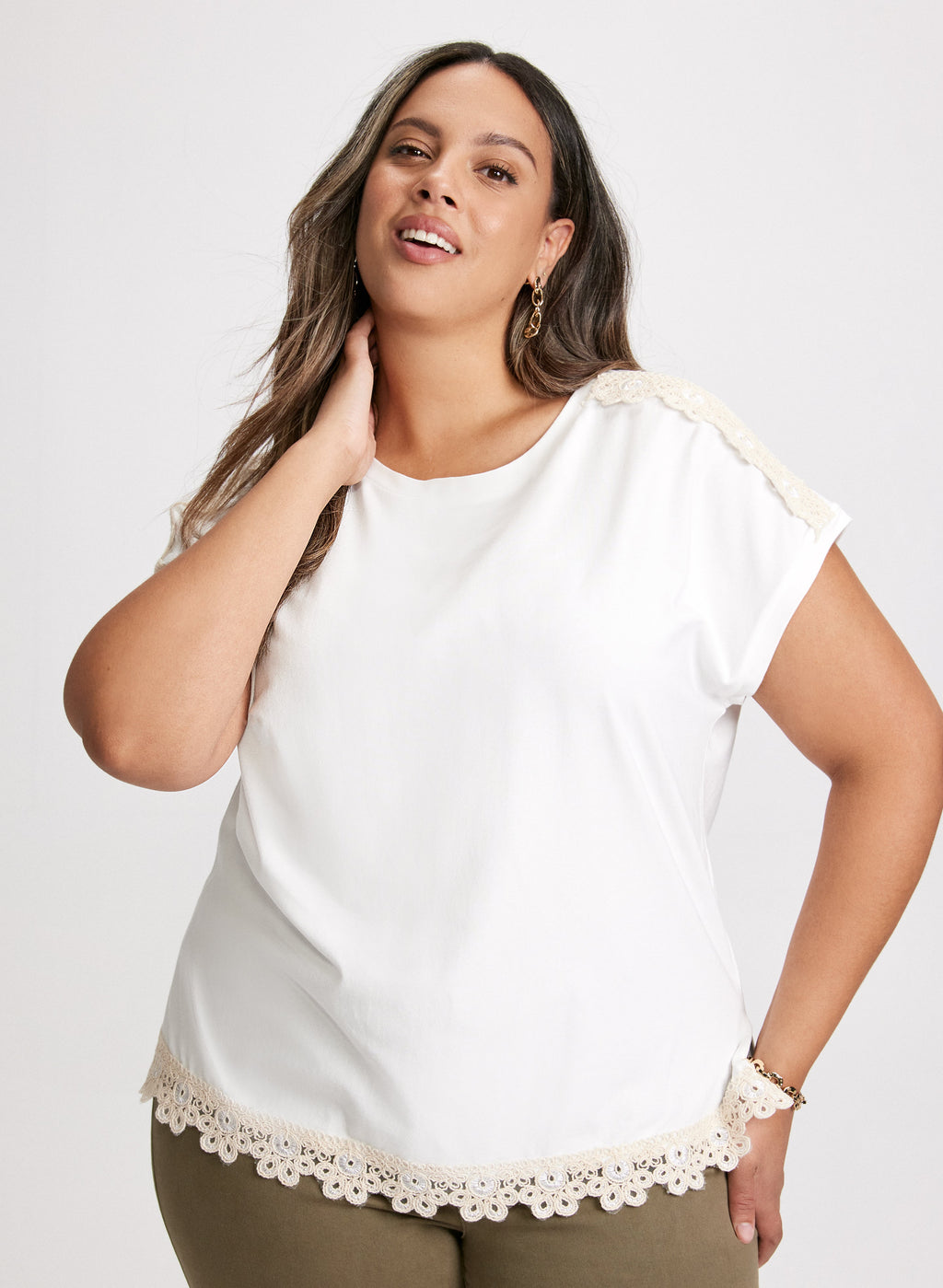 Crochet Trim T-Shirt