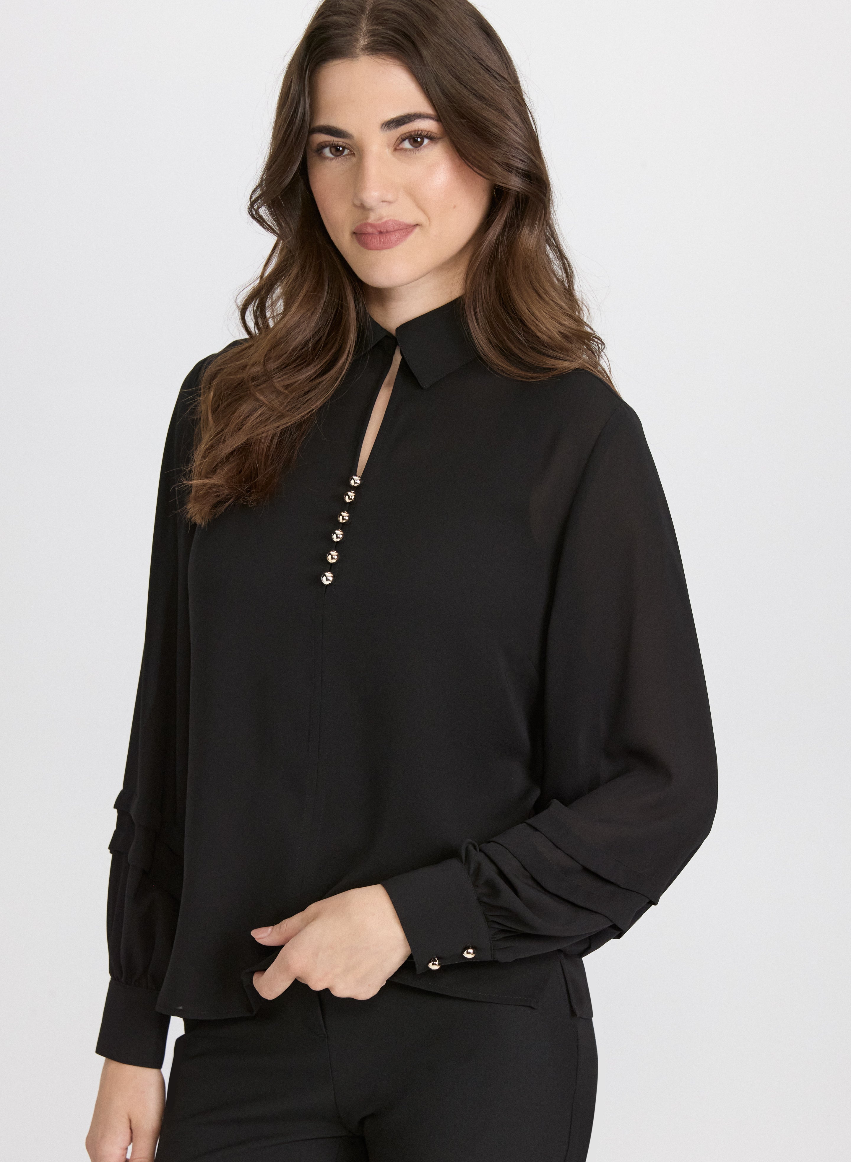 Button Detail Blouse